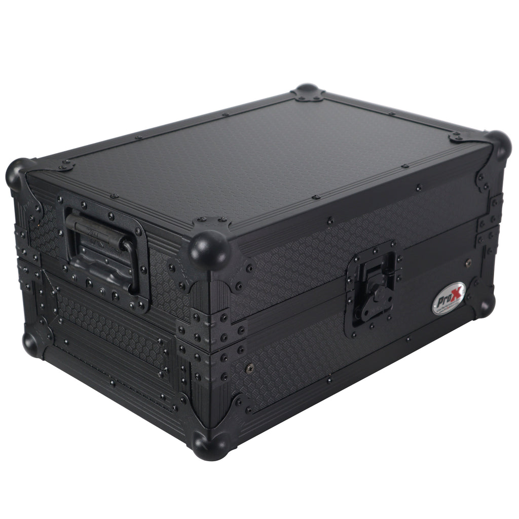 ATA Flight Style Road Case for Pioneer DJM-S7 DJM-S9  DJ Mixer with Laptop Shelf Black Finish