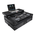 Pioneer DDJ-FLX10 or DDJ-GRV6 with Sliding Laptop Shelf ATA Flight Style Road Case Black Finish Slim Case