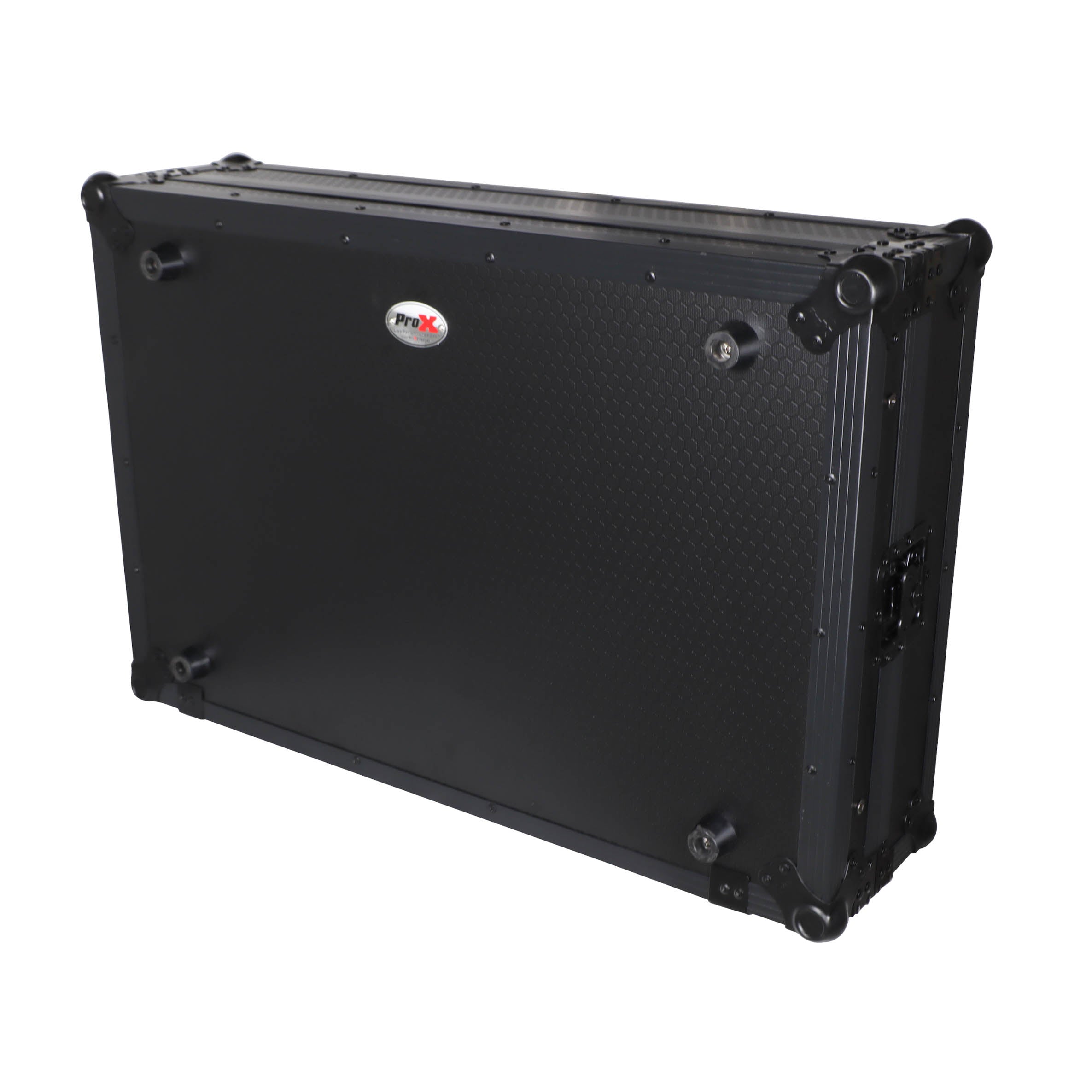 Pioneer DDJ-FLX10 or DDJ-GRV6 with Sliding Laptop Shelf ATA Flight Style Road Case Black Finish Slim Case