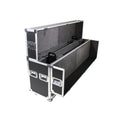 Flat Panel LCD-LED-Plasma Monitor Road Case Holds Two 43"-50" TVs Adjustable Case W-4 Inch Casters