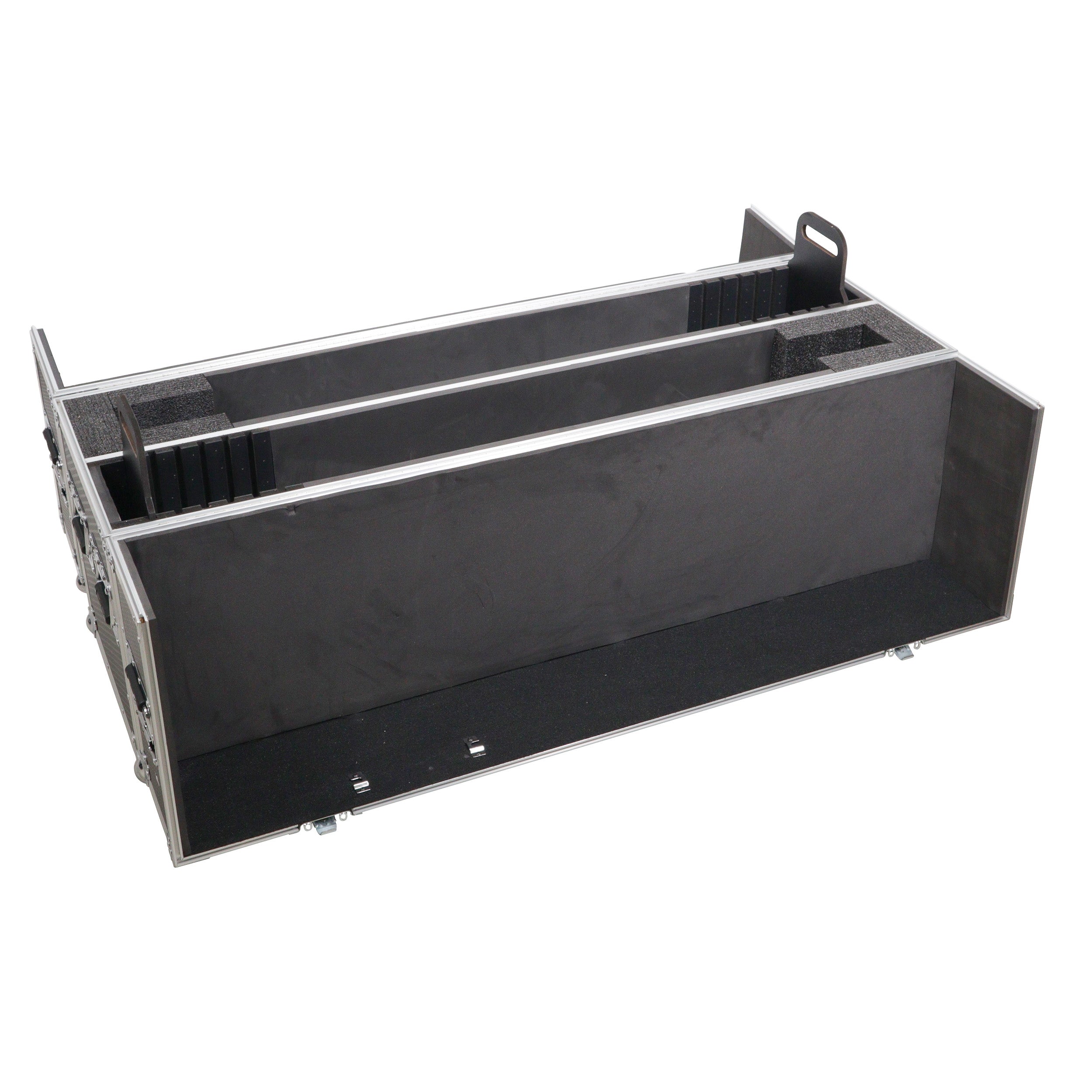 Flat Panel LCD-LED-Plasma Monitor Road Case Holds Two 43"-50" TVs Adjustable Case W-4 Inch Casters
