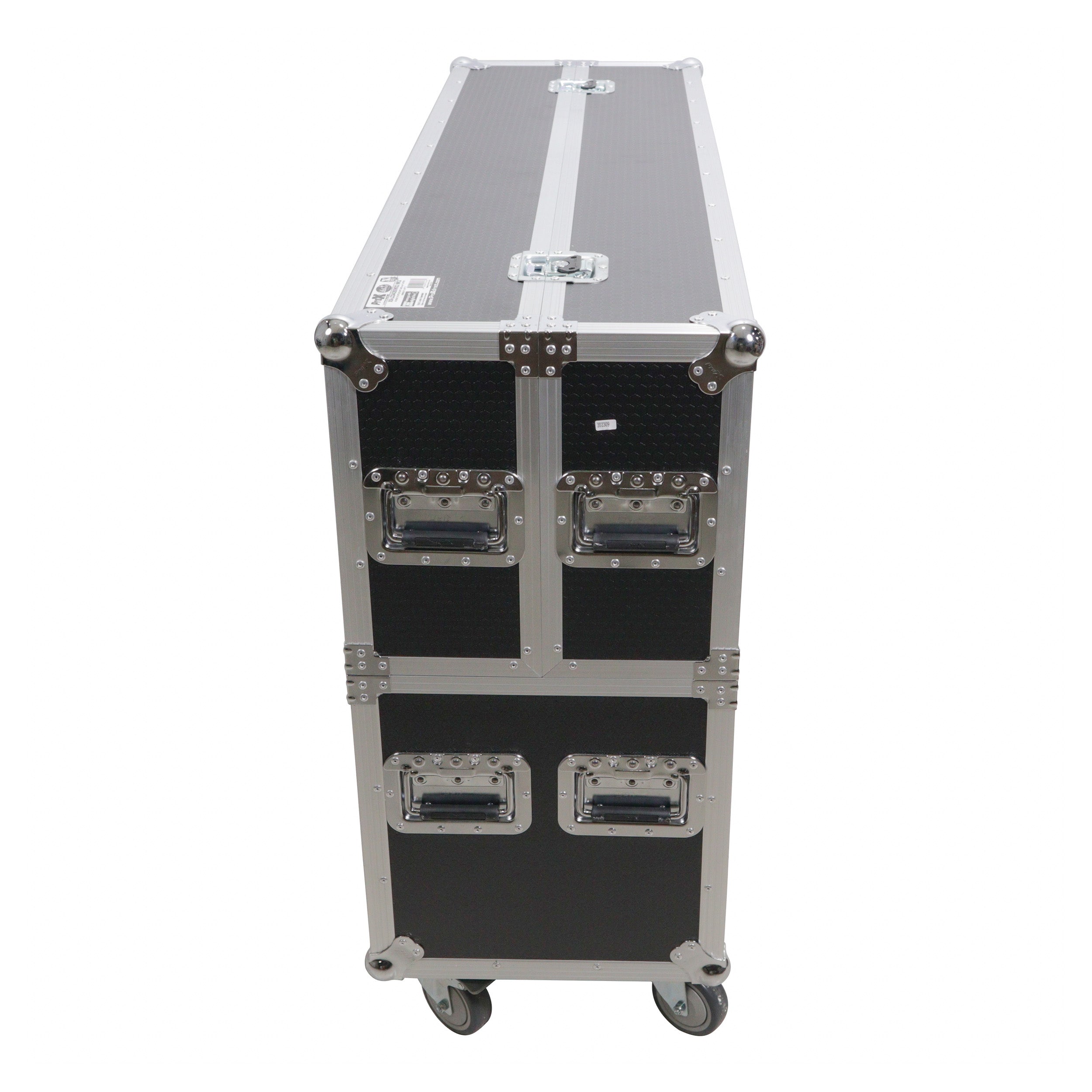 Flat Panel LCD-LED-Plasma Monitor Road Case Holds Two 43"-50" TVs Adjustable Case W-4 Inch Casters
