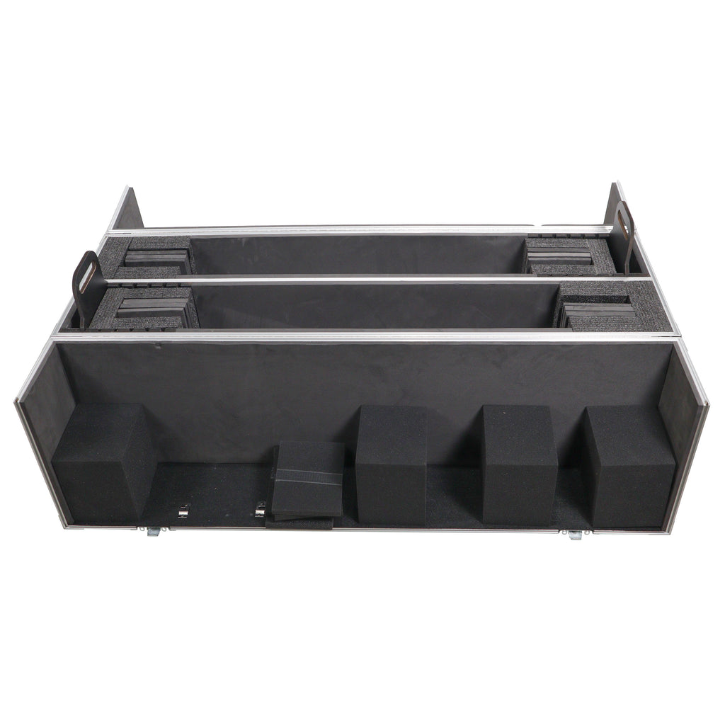 Flat Panel LCD-LED-Plasma Monitor Road Case Holds Two 43"-50" TVs Adjustable Case W-4 Inch Casters