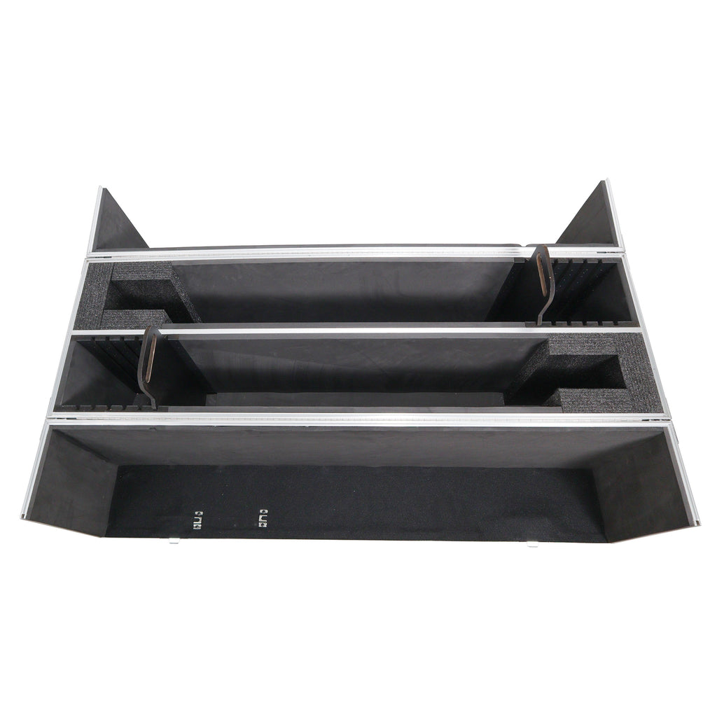 Flat Panel LCD-LED-Plasma Monitor Road Case Holds Two 43"-50" TVs Adjustable Case W-4 Inch Casters