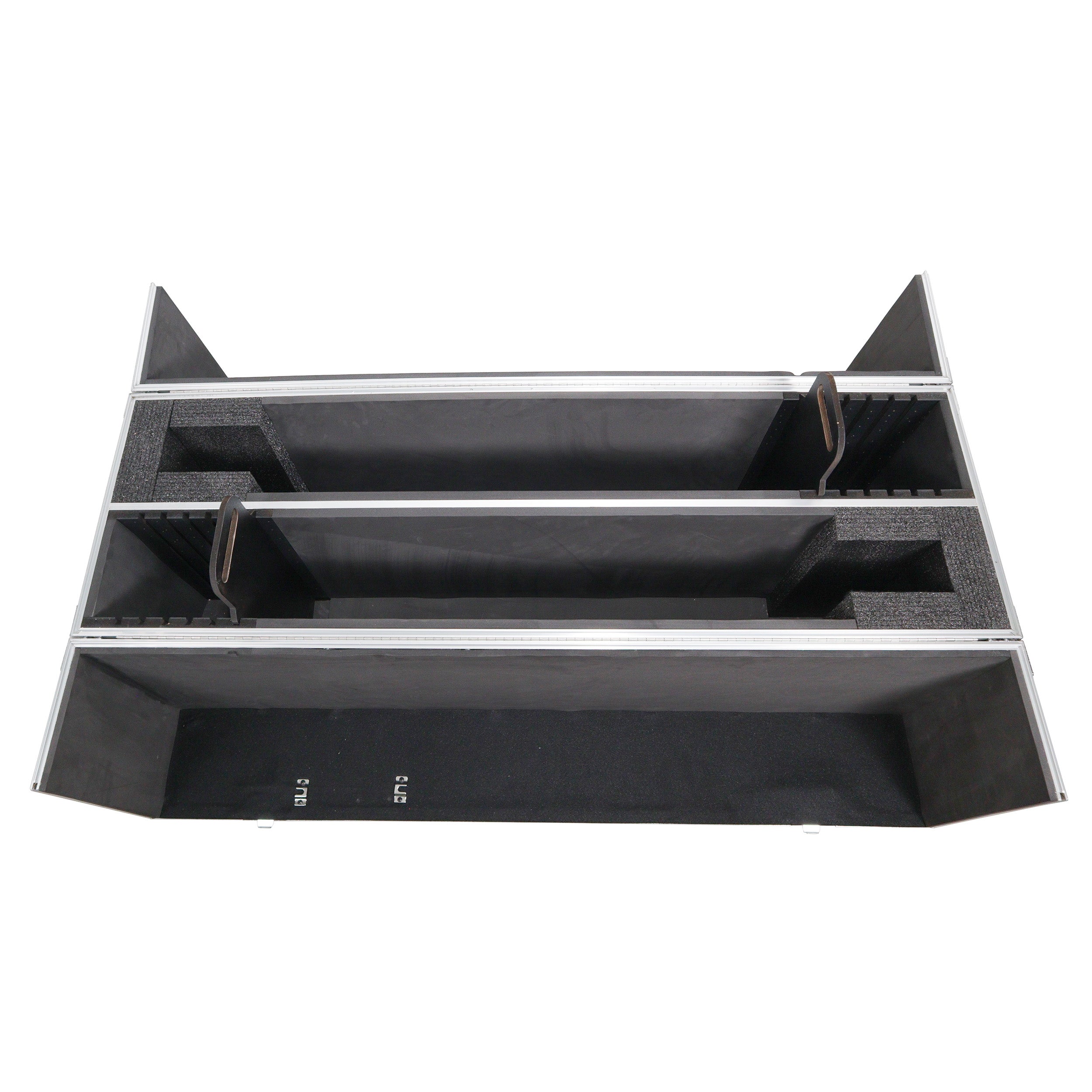 Flat Panel LCD-LED-Plasma Monitor Road Case Holds Two 43"-50" TVs Adjustable Case W-4 Inch Casters