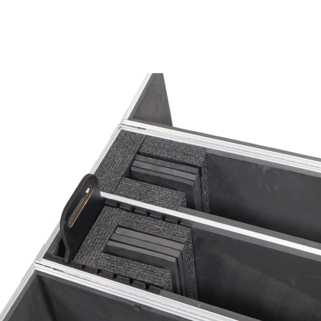 Flat Panel LCD-LED-Plasma Monitor Road Case Holds Two 43"-50" TVs Adjustable Case W-4 Inch Casters