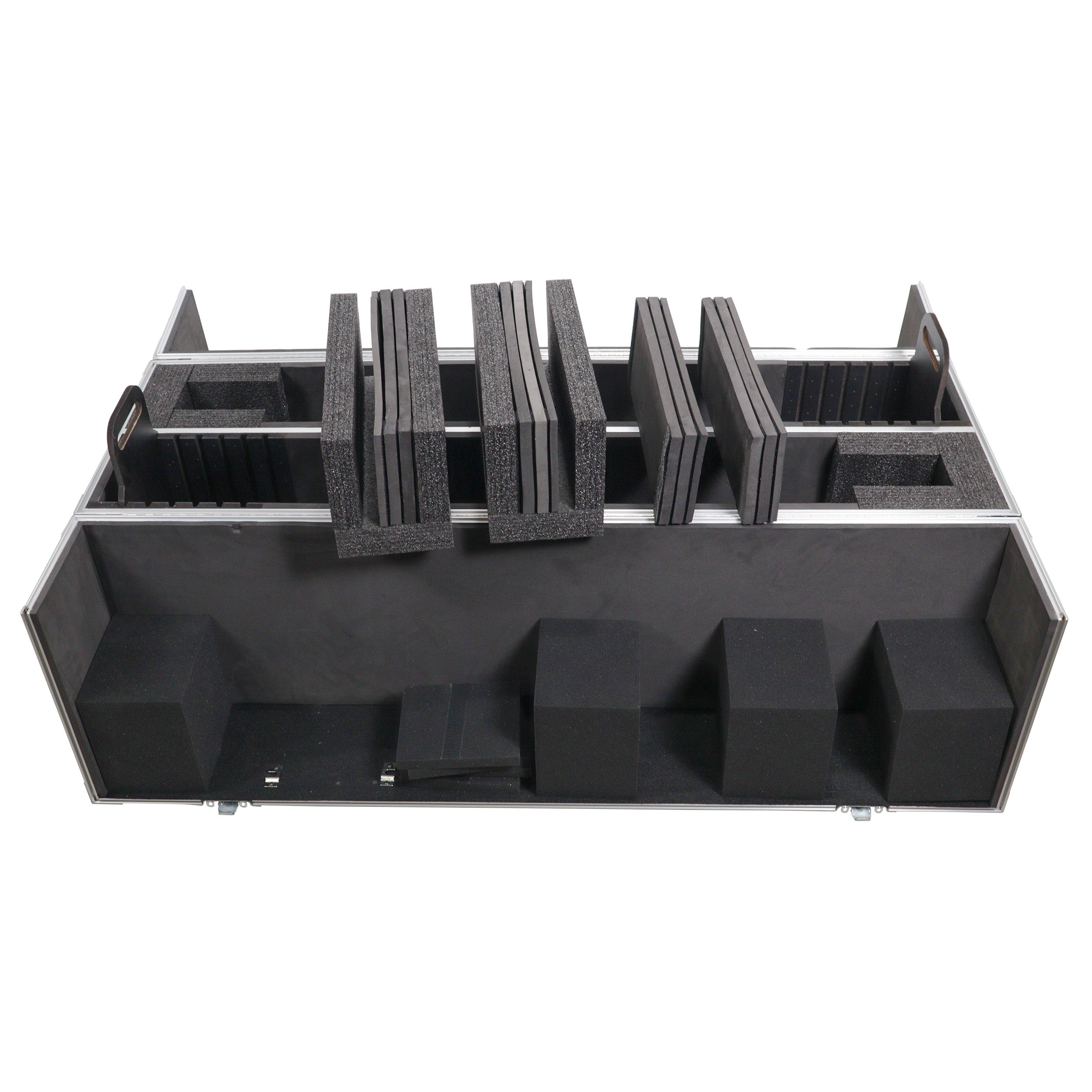 Flat Panel LCD-LED-Plasma Monitor Road Case Holds Two 43"-50" TVs Adjustable Case W-4 Inch Casters