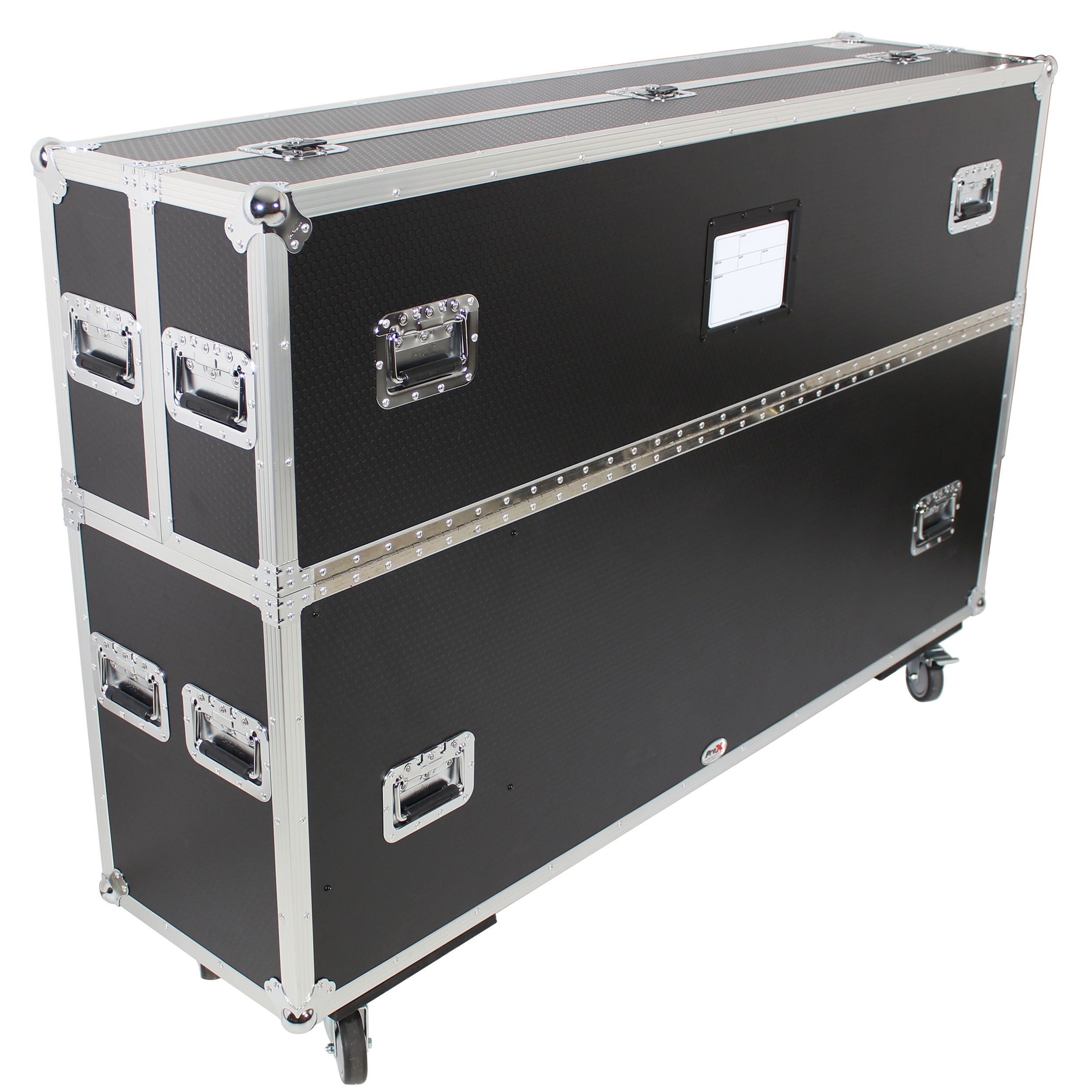 Universal Case for Flat Panel Monitor LED-LCD-Plasma TV Dual  55" to 70" Adjustable Flight Case W-4 Inch Casters