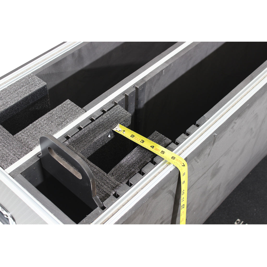 Universal Case for Flat Panel Monitor LED-LCD-Plasma TV Dual  55" to 70" Adjustable Flight Case W-4 Inch Casters
