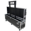 Motorized Universal Case For Flat Panel Monitor LED LCD TV Dual 80" to 90" Flight Case W 4" Casters