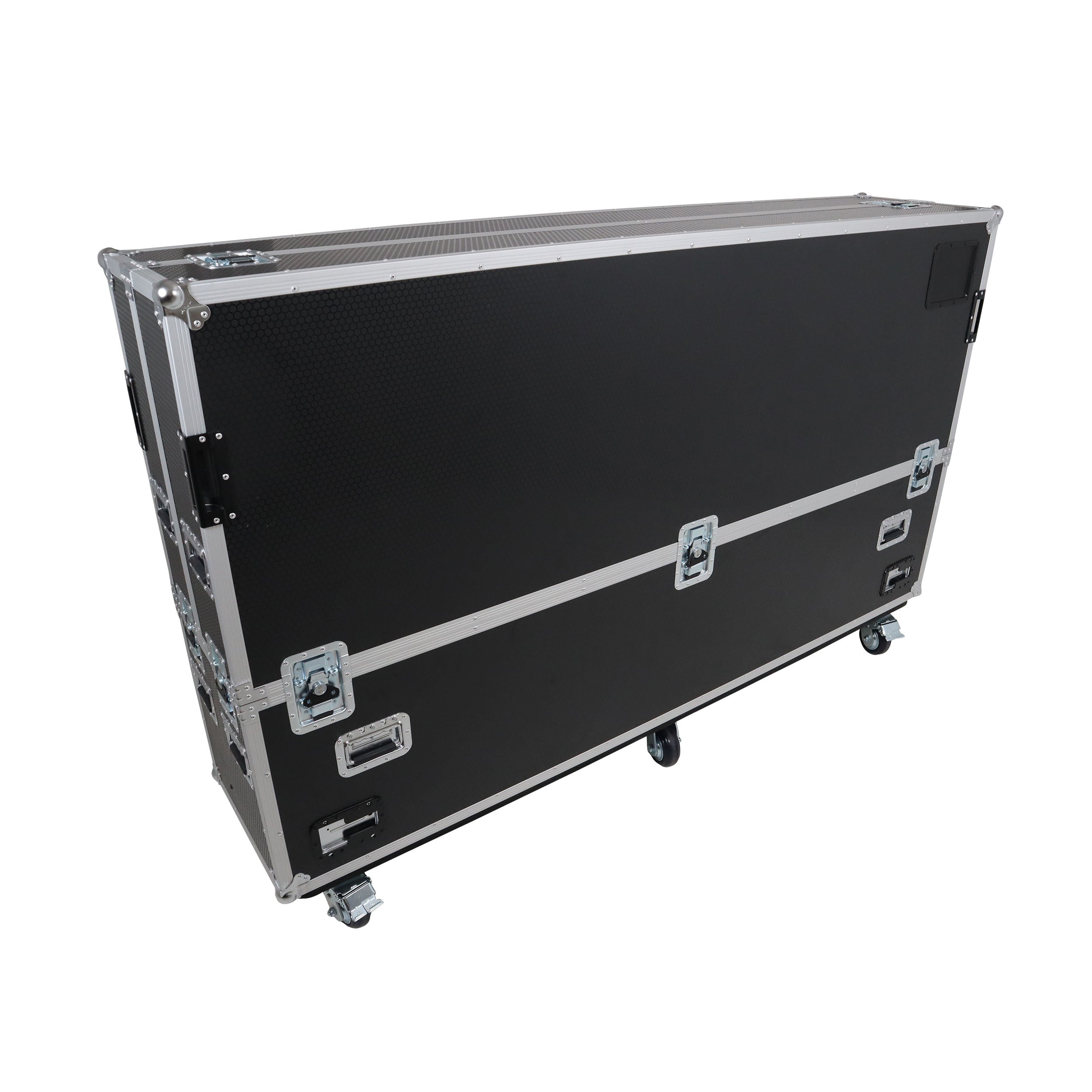 Motorized Universal Case For Flat Panel Monitor LED LCD TV Dual 80" to 90" Flight Case W 4" Casters