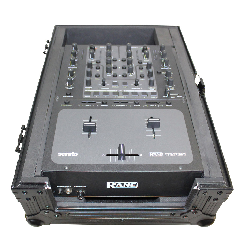 Flight Case for Large Format 10 In. DJ Mixers | Black on Black