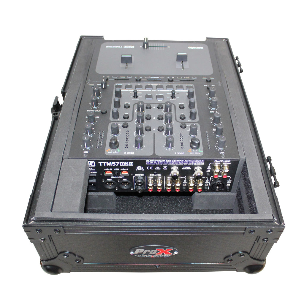 Flight Case for Large Format 10 In. DJ Mixers | Black on Black