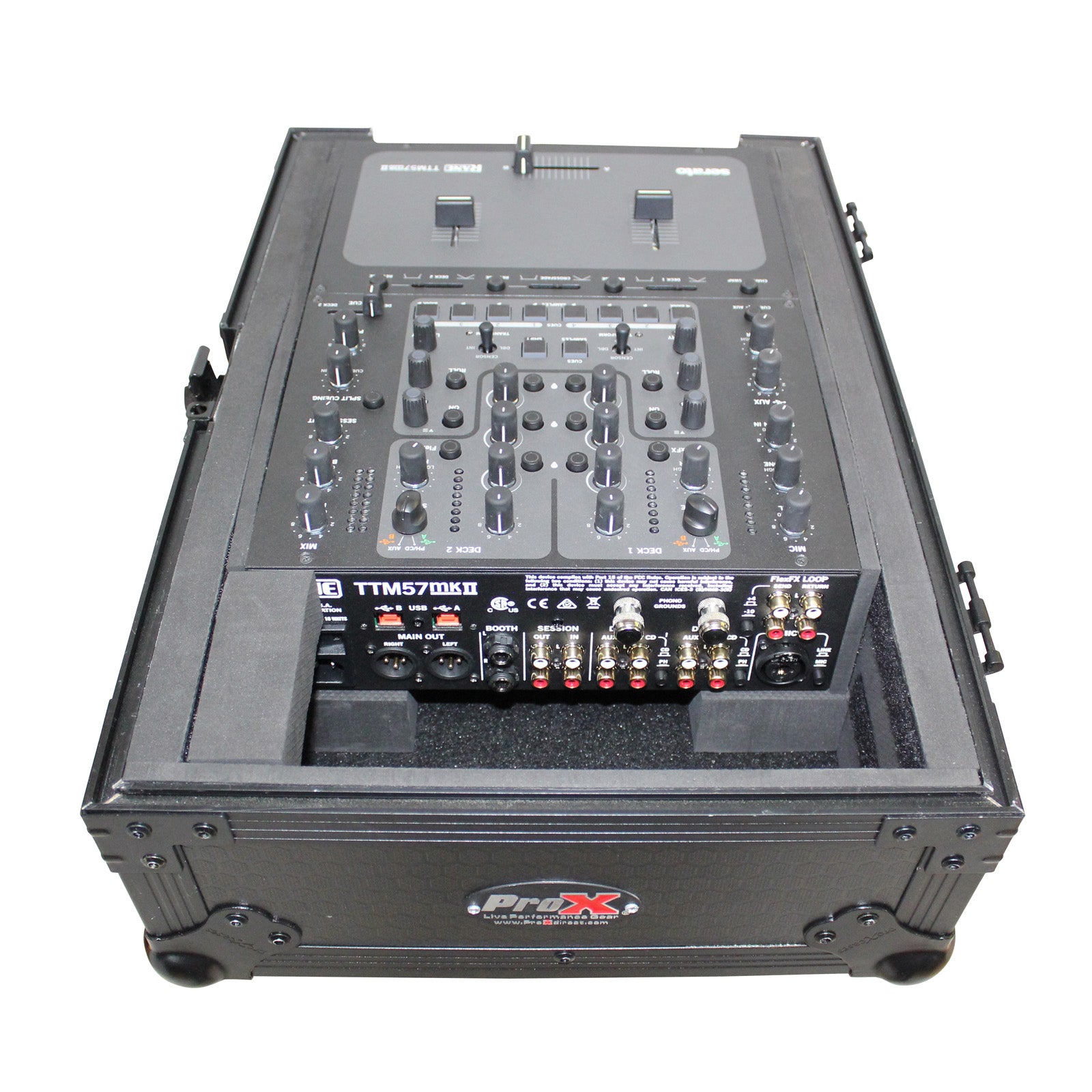 Flight Case for Large Format 10 In. DJ Mixers | Black on Black