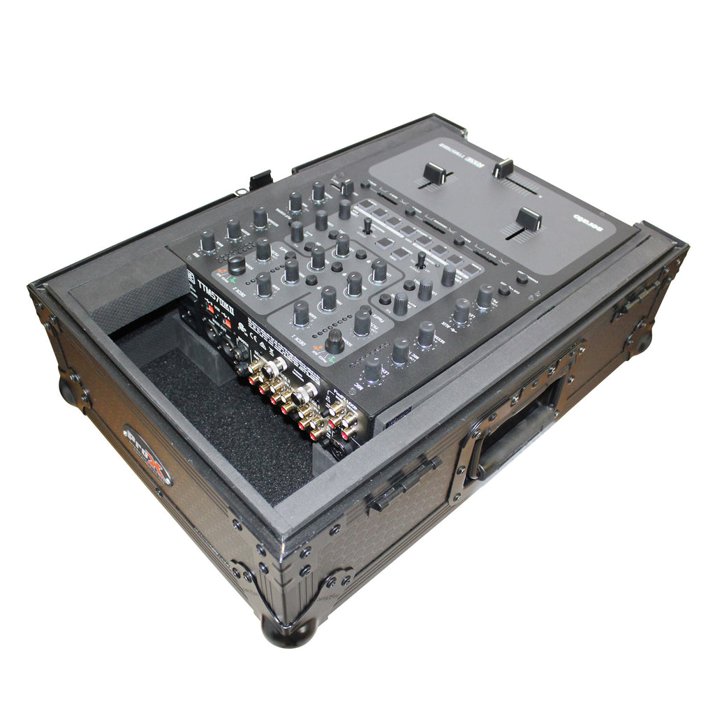 Flight Case for Large Format 10 In. DJ Mixers | Black on Black