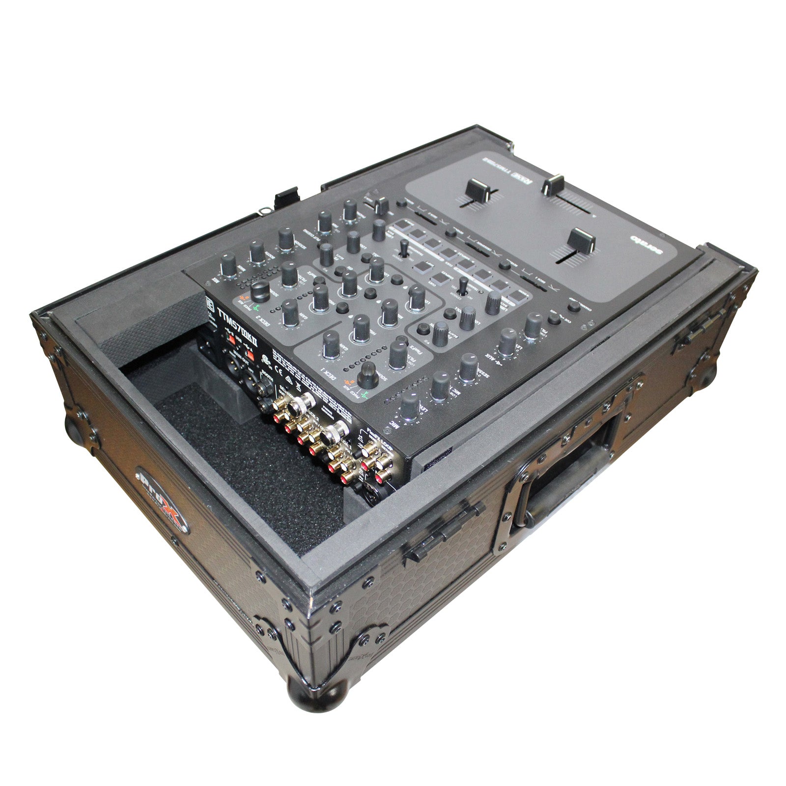 Flight Case for Large Format 10 In. DJ Mixers | Black on Black