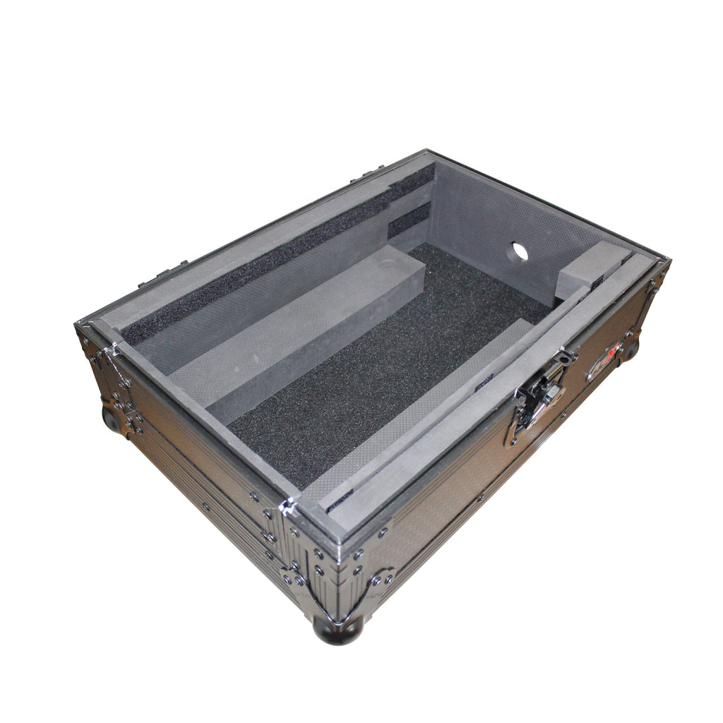 Flight Case for Large Format 10 In. DJ Mixers | Black on Black