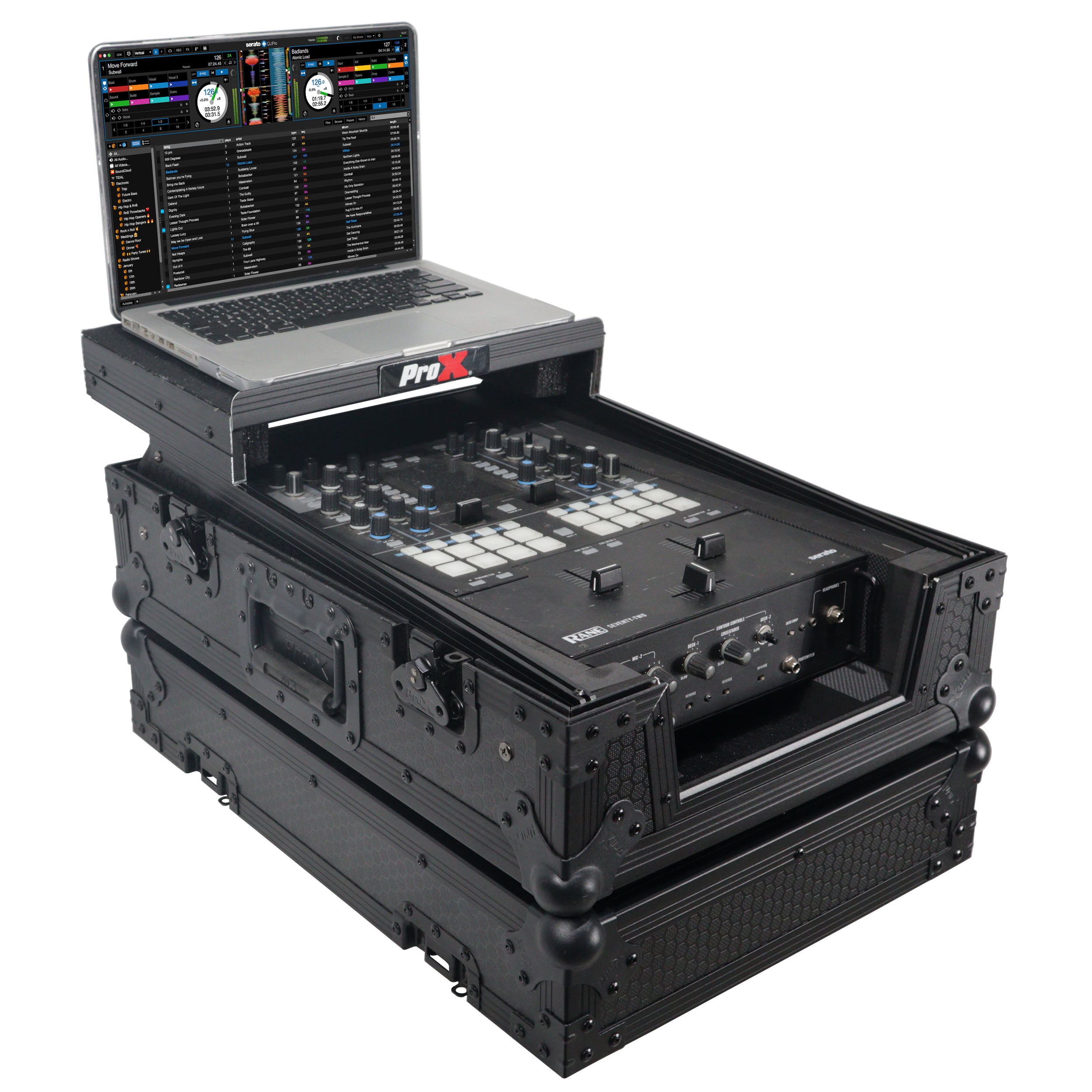 ATA Flight Style Universal Road Case with Sliding Laptop Shelf for Pioneer DJM S11 RANE SEVENTY 70 SEVENTY 72 MK