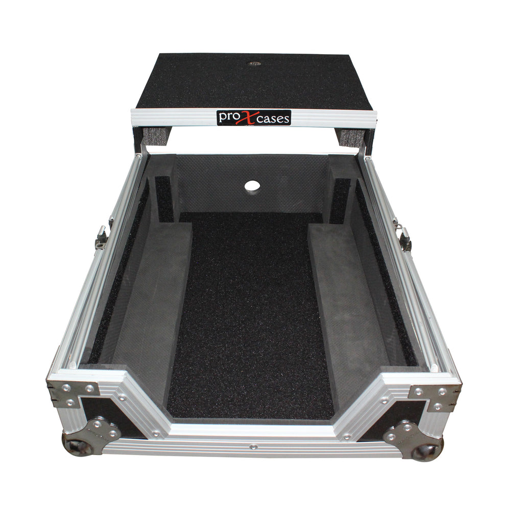 Mixer ATA Flight Hard Case for Large Format 12" Universal DJ Mixer with Laptop Shelf