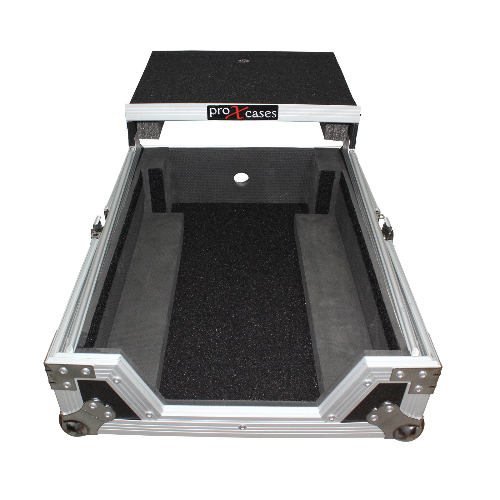 Mixer ATA Flight Hard Case for Large Format 12" Universal DJ Mixer with Laptop Shelf