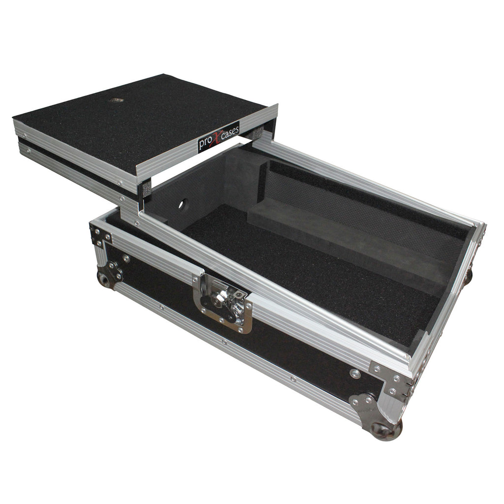 Mixer ATA Flight Hard Case for Large Format 12" Universal DJ Mixer with Laptop Shelf