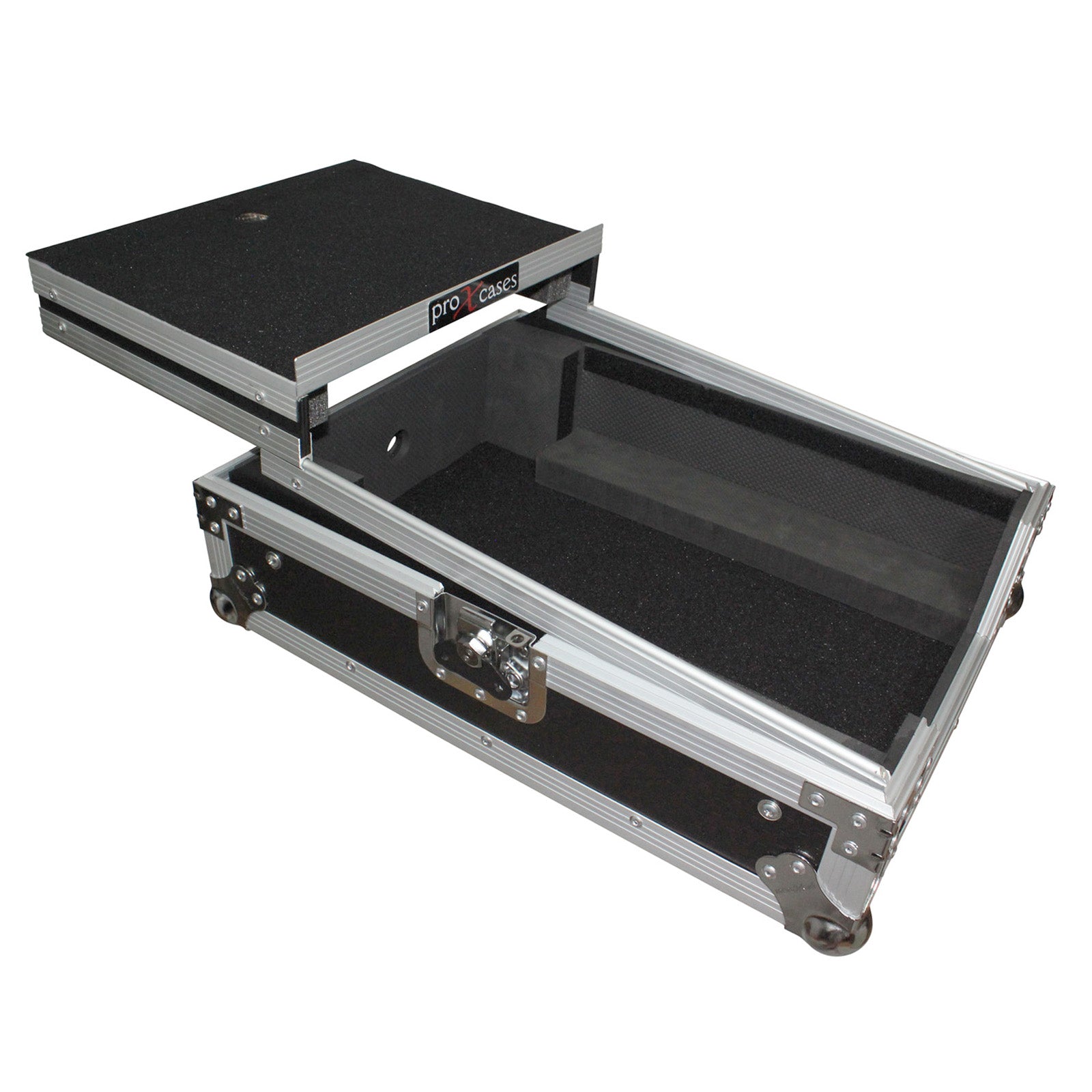 Mixer ATA Flight Hard Case for Large Format 12" Universal DJ Mixer with Laptop Shelf