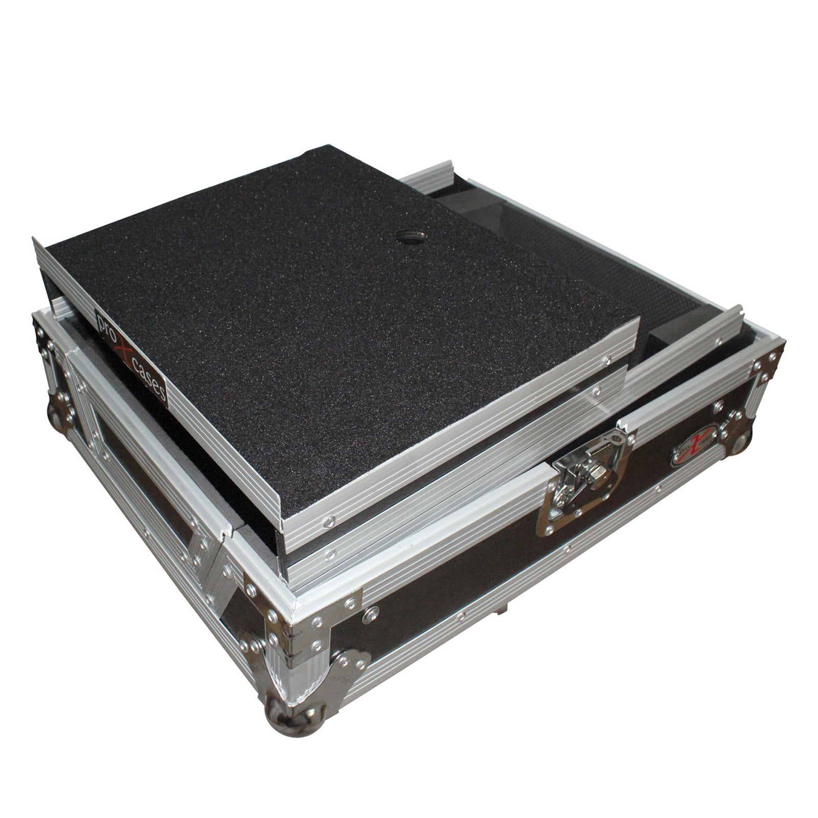Mixer ATA Flight Hard Case for Large Format 12" Universal DJ Mixer with Laptop Shelf