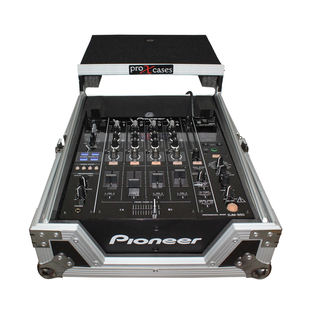 Mixer ATA Flight Hard Case for Large Format 12" Universal DJ Mixer with Laptop Shelf