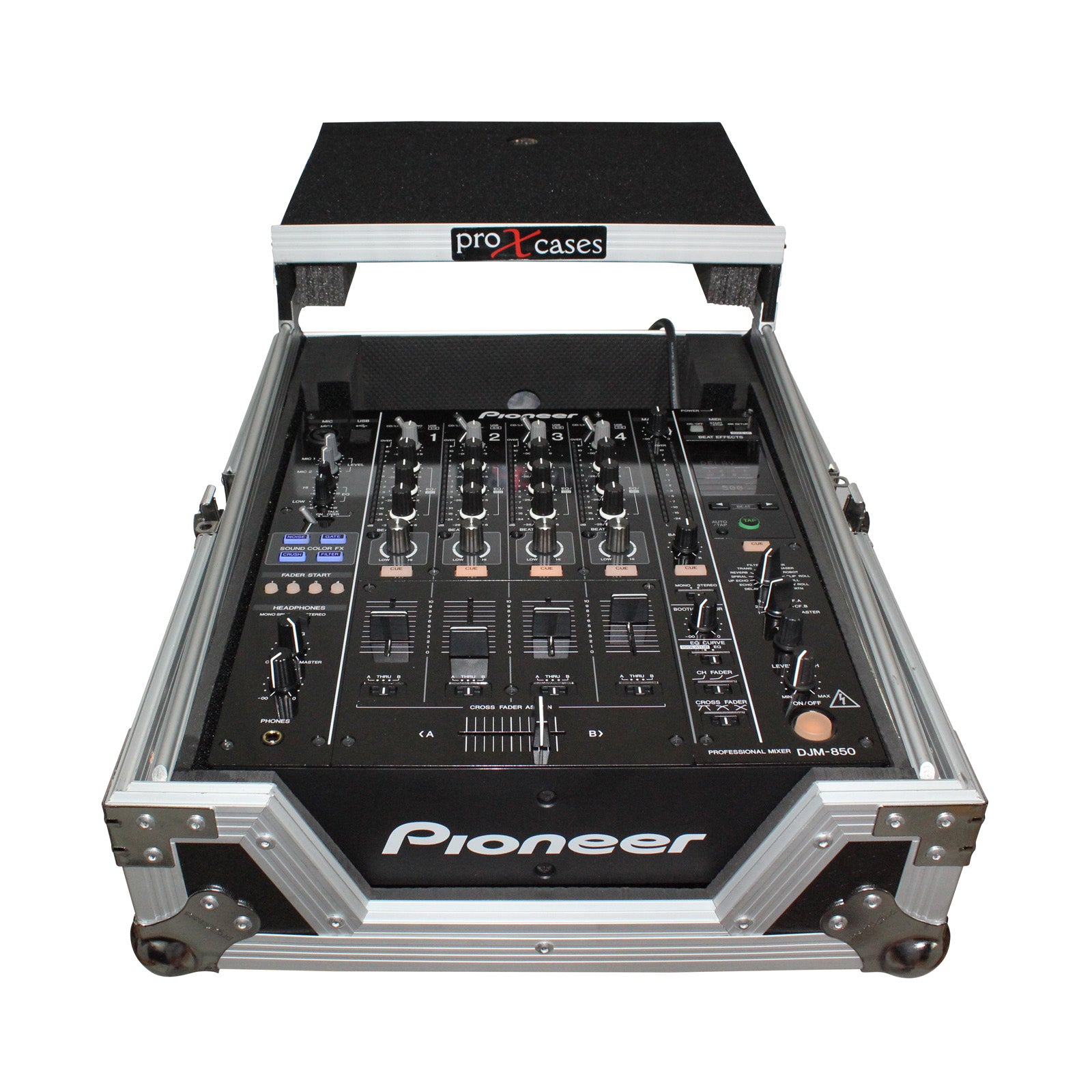 Mixer ATA Flight Hard Case for Large Format 12" Universal DJ Mixer with Laptop Shelf