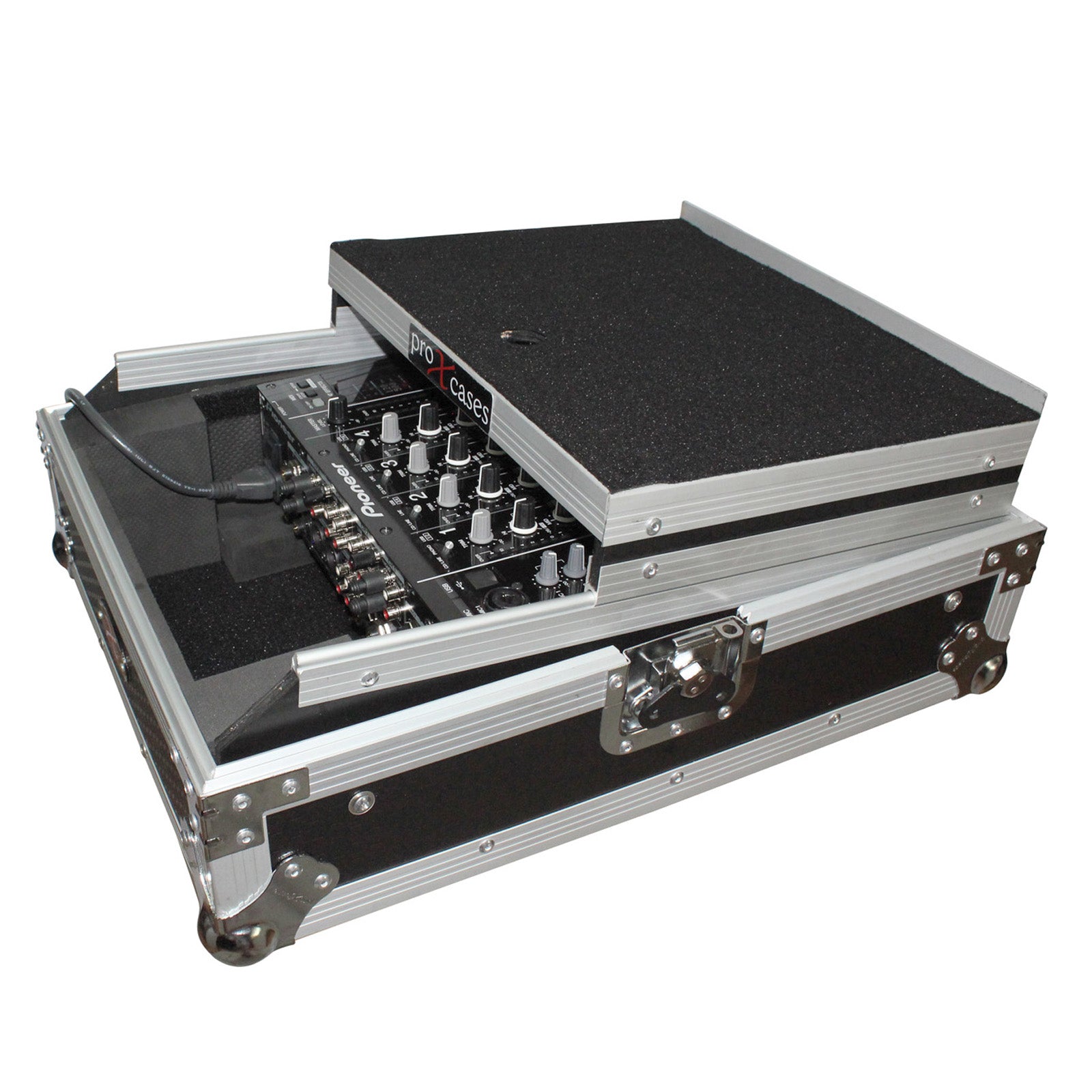 Mixer ATA Flight Hard Case for Large Format 12" Universal DJ Mixer with Laptop Shelf