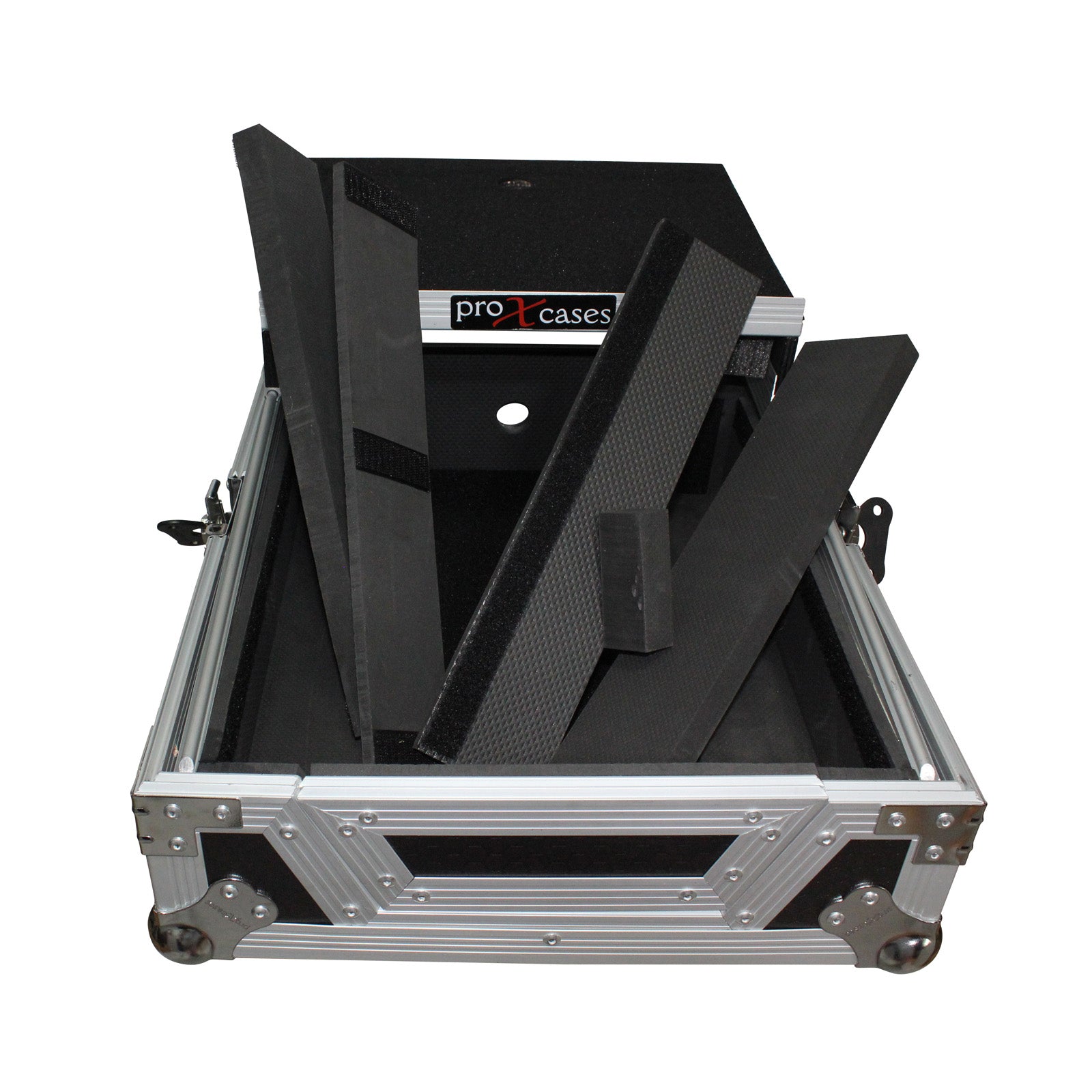Mixer ATA Flight Hard Case for Large Format 12" Universal DJ Mixer with Laptop Shelf
