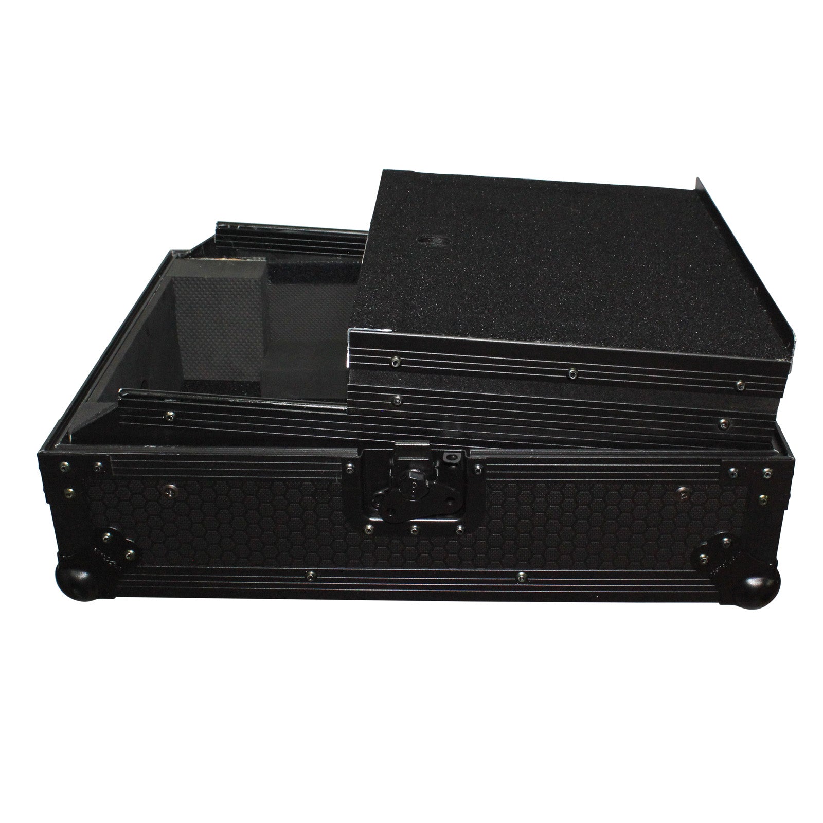 Mixer ATA Flight Hard Case for Large Format 12" Universal DJ Mixer with Laptop Shelf Black on Black