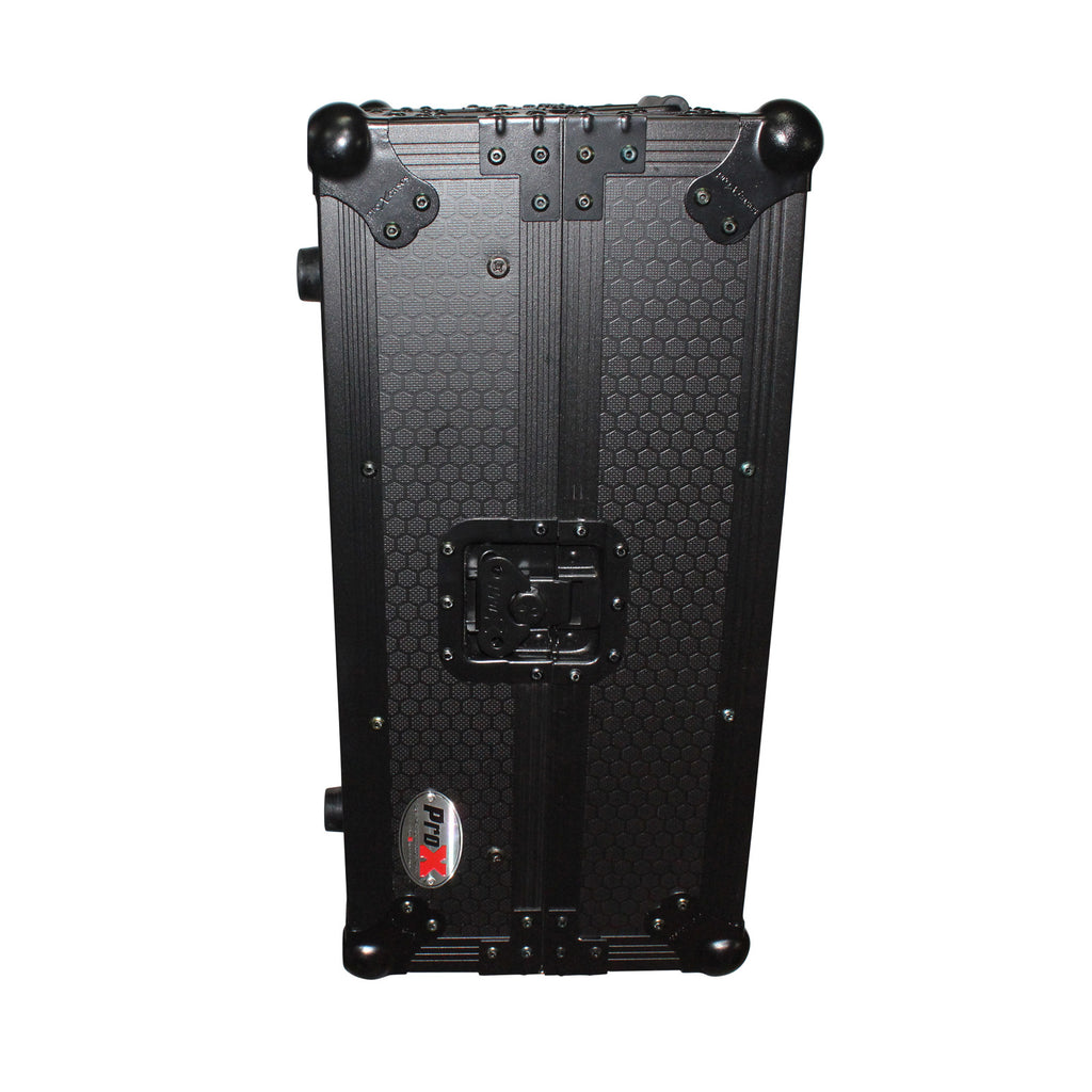 Mixer ATA Flight Hard Case for Large Format 12" Universal DJ Mixer with Laptop Shelf Black on Black