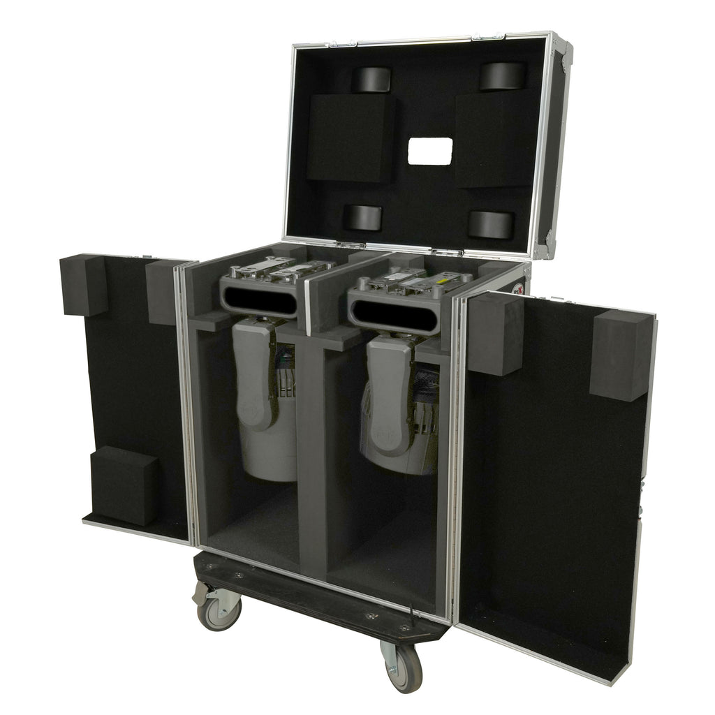 Moving Head Lighting Road Case for 2x Wash Moving Heads with 3 Doors