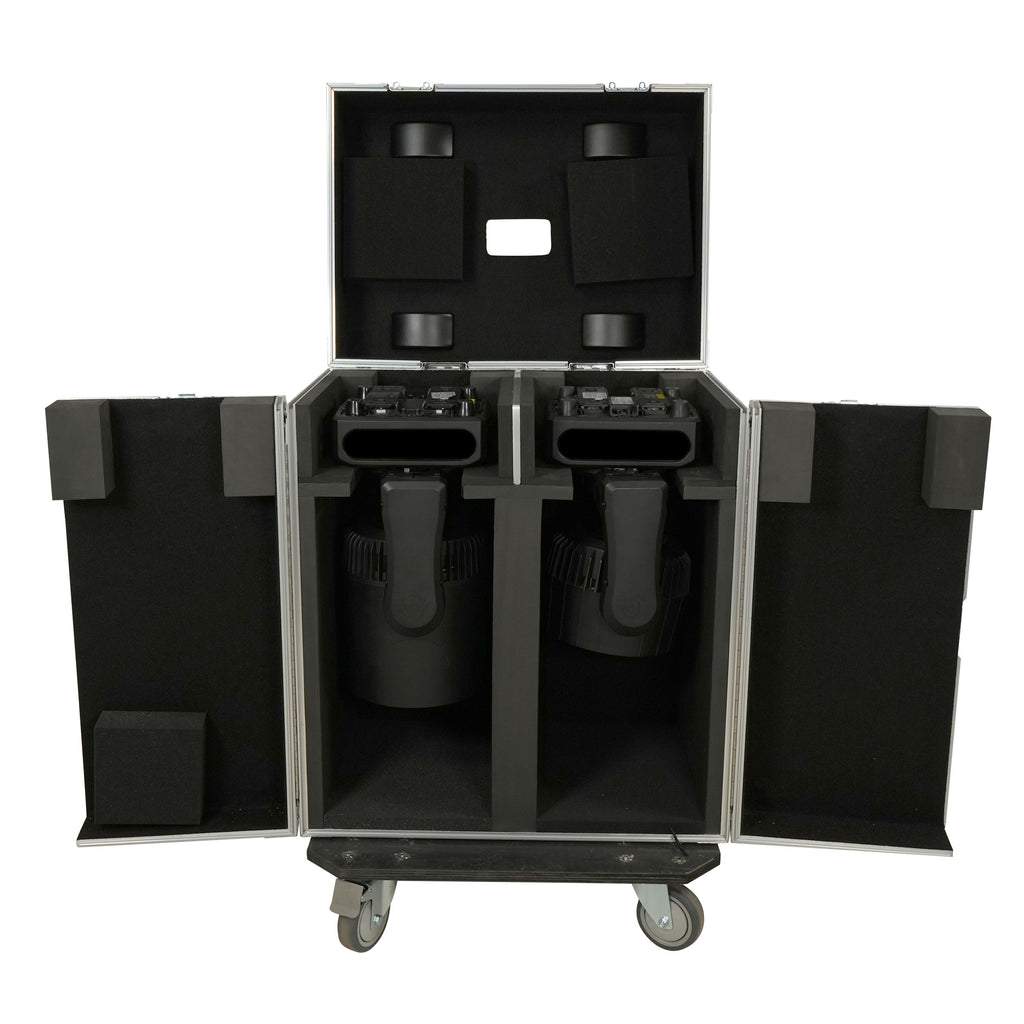 Moving Head Lighting Road Case for 2x Wash Moving Heads with 3 Doors