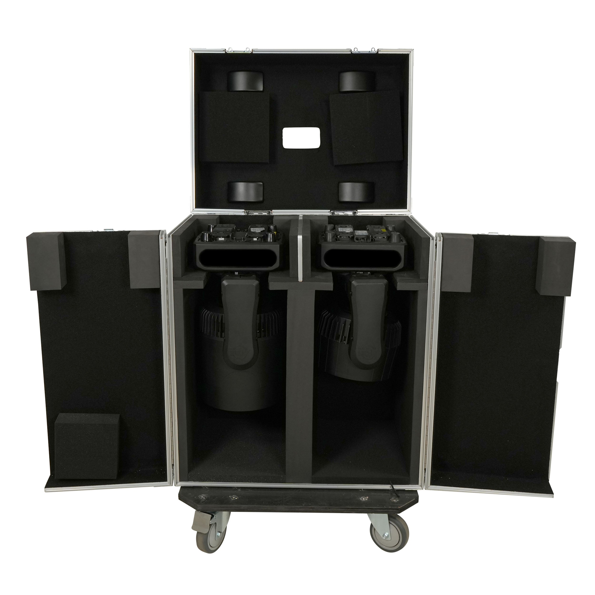 Moving Head Lighting Road Case for 2x Wash Moving Heads with 3 Doors