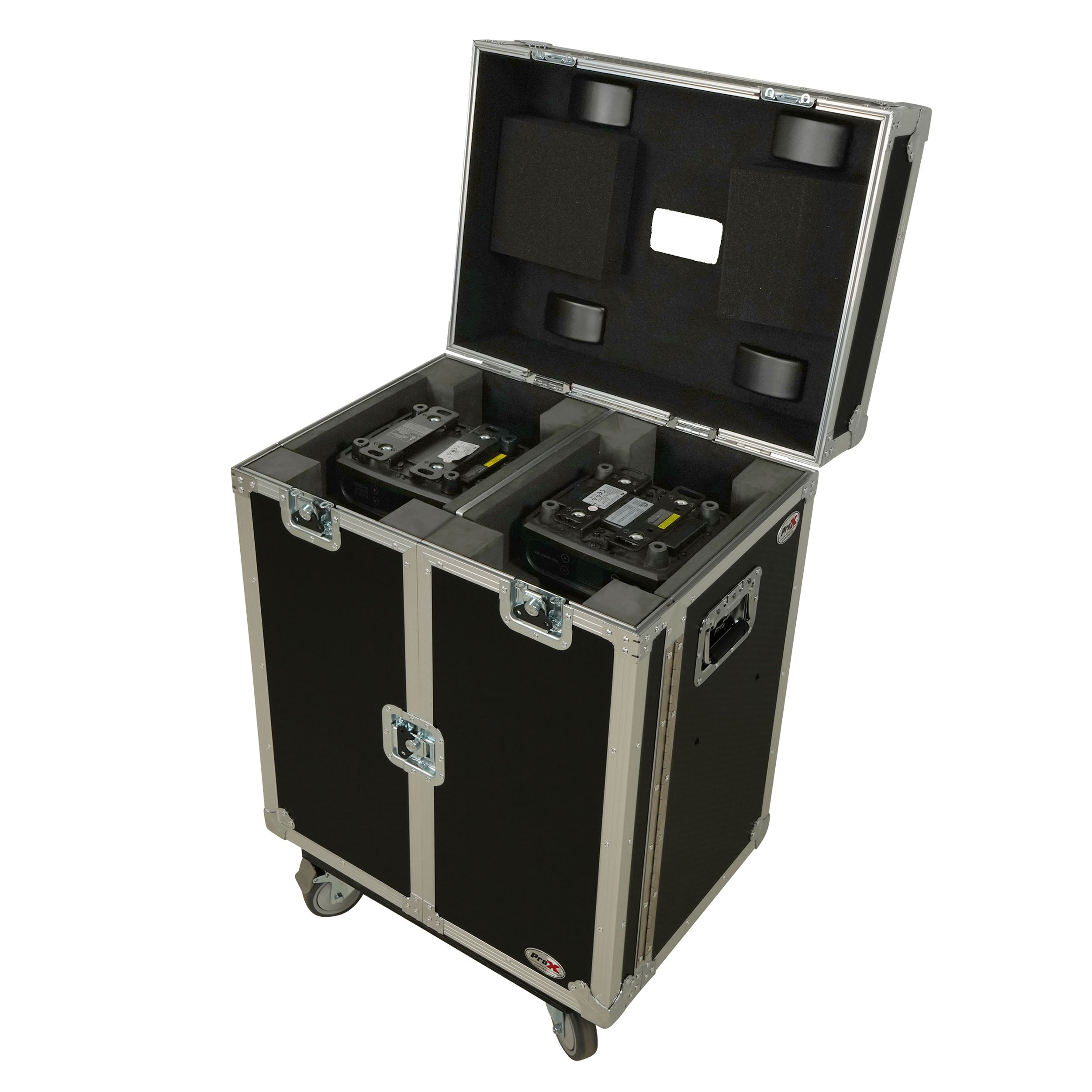 Moving Head Lighting Road Case for 2x Wash Moving Heads with 3 Doors