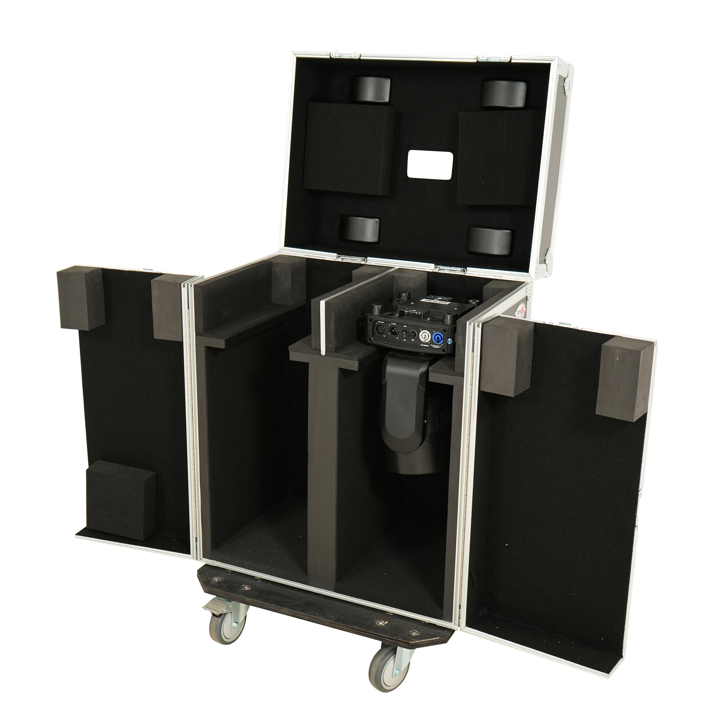 Moving Head Lighting Road Case for 2x Wash Moving Heads with 3 Doors