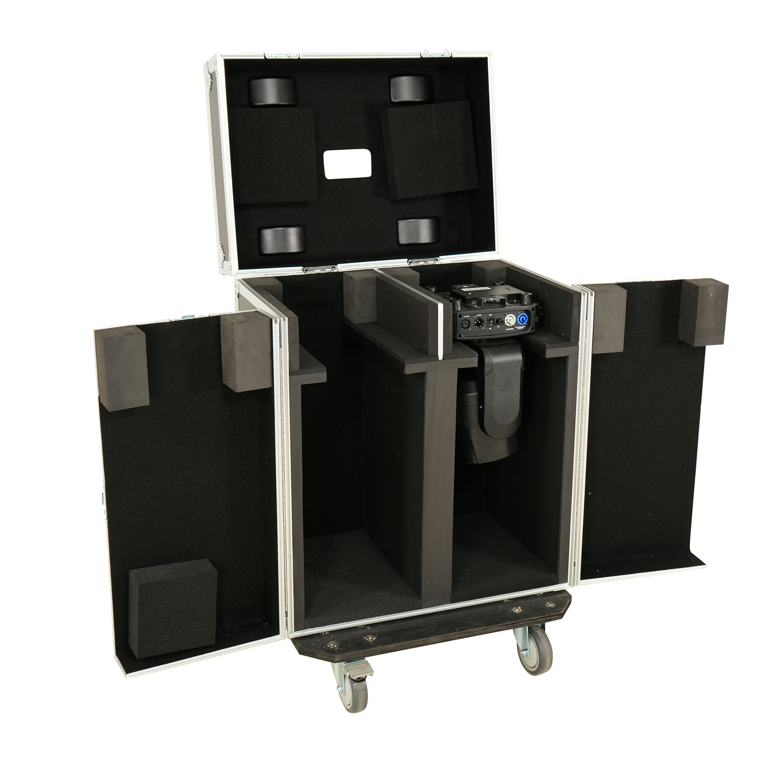 Moving Head Lighting Road Case for 2x Wash Moving Heads with 3 Doors