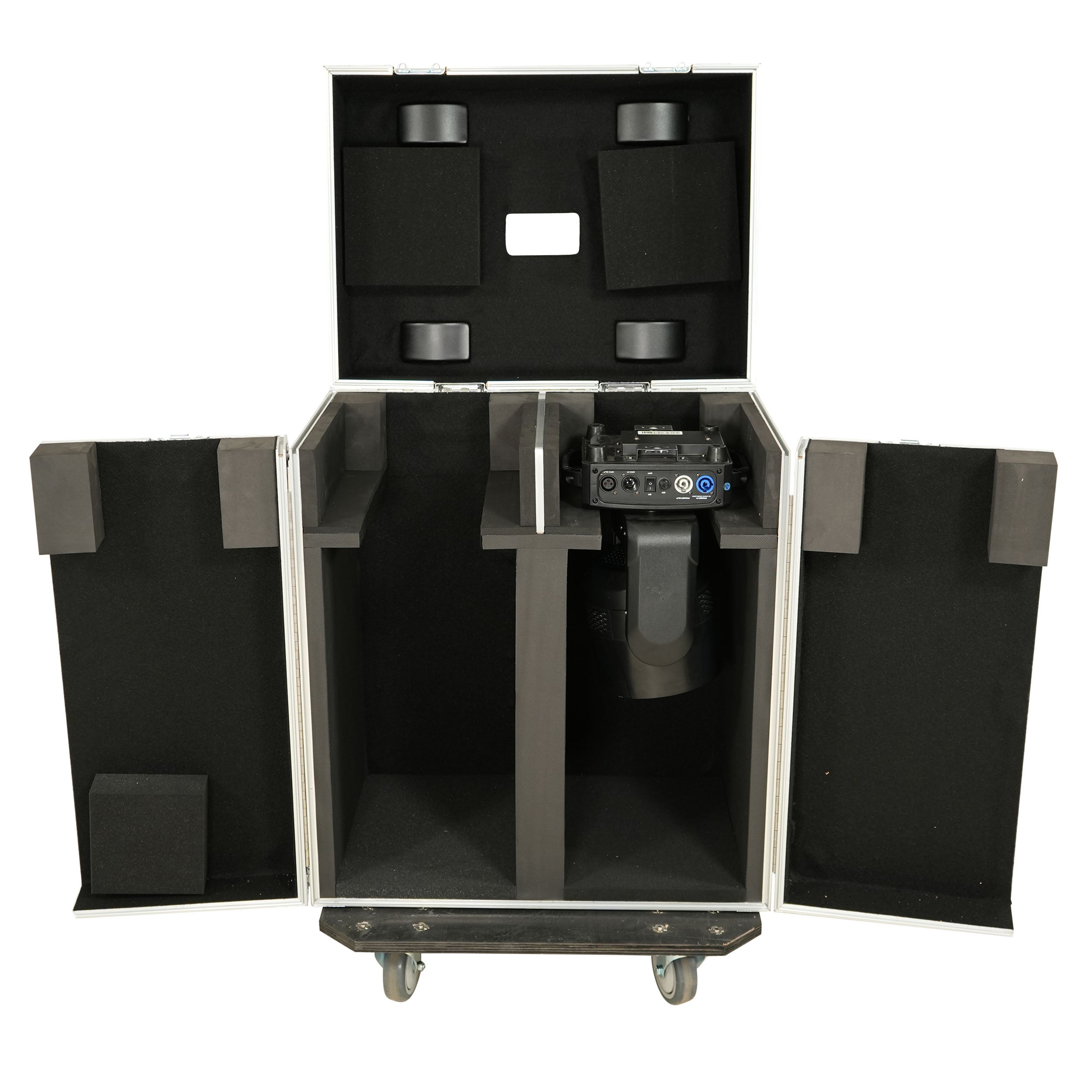 Moving Head Lighting Road Case for 2x Wash Moving Heads with 3 Doors