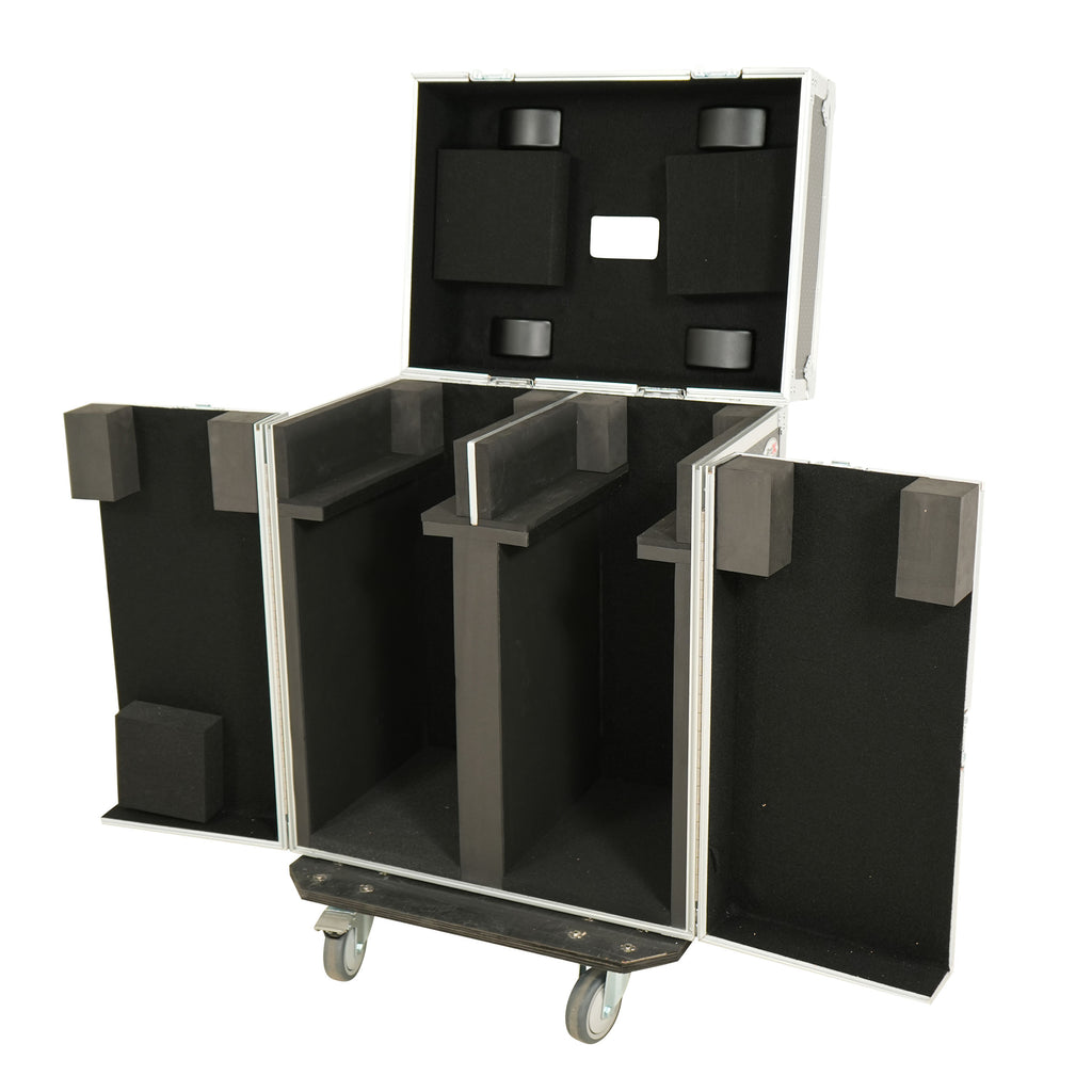 Moving Head Lighting Road Case for 2x Wash Moving Heads with 3 Doors