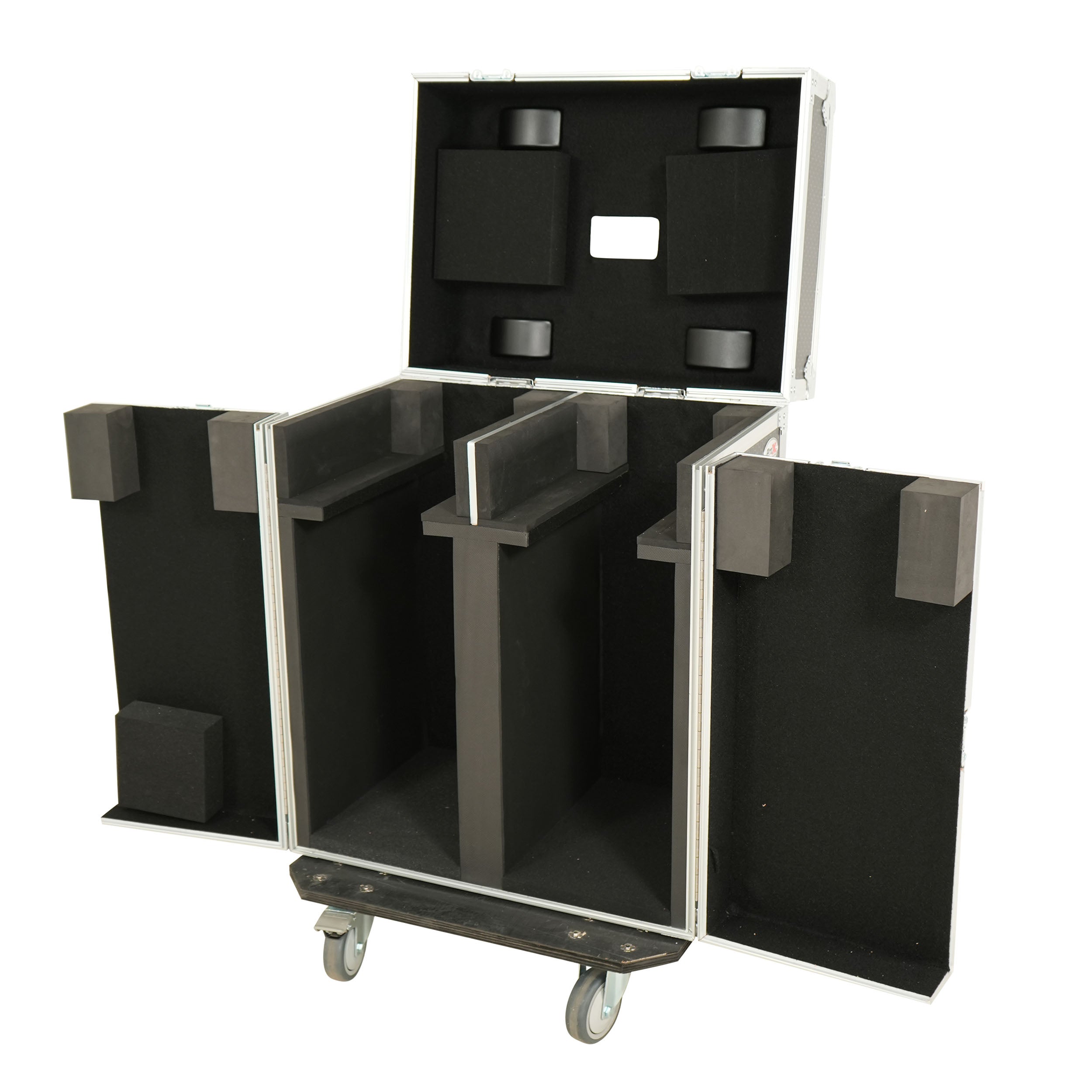 Moving Head Lighting Road Case for 2x Wash Moving Heads with 3 Doors