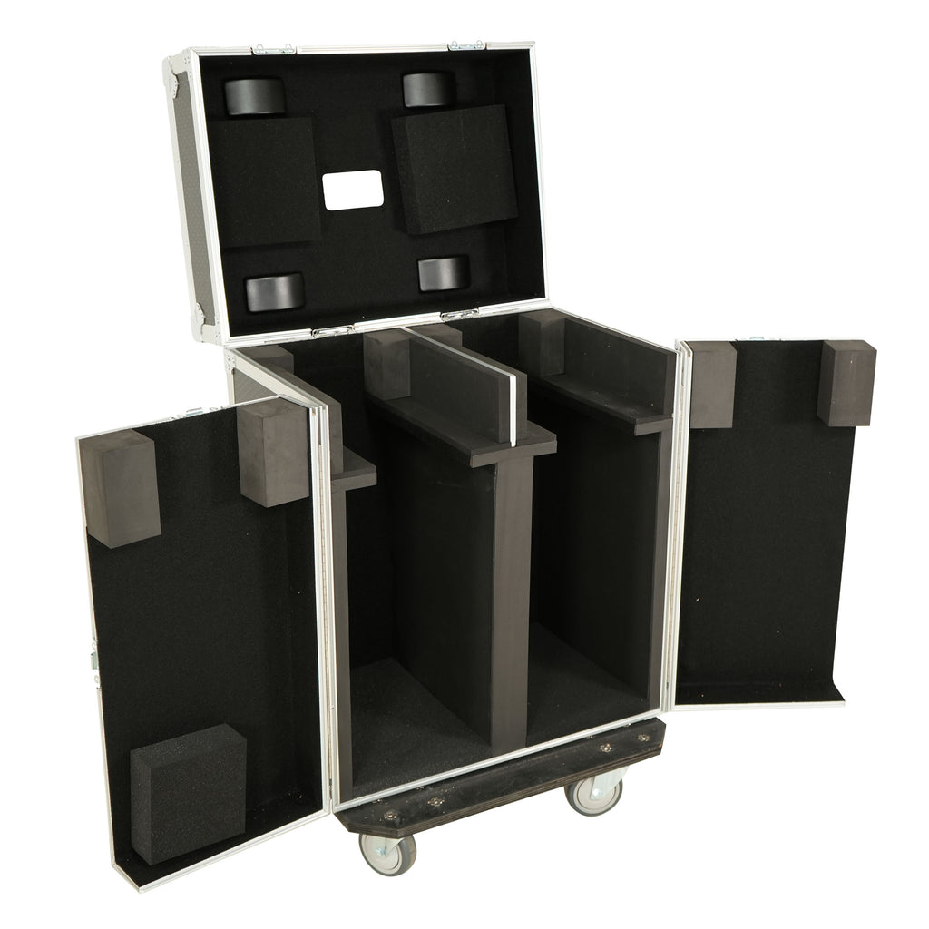 Moving Head Lighting Road Case for 2x Wash Moving Heads with 3 Doors