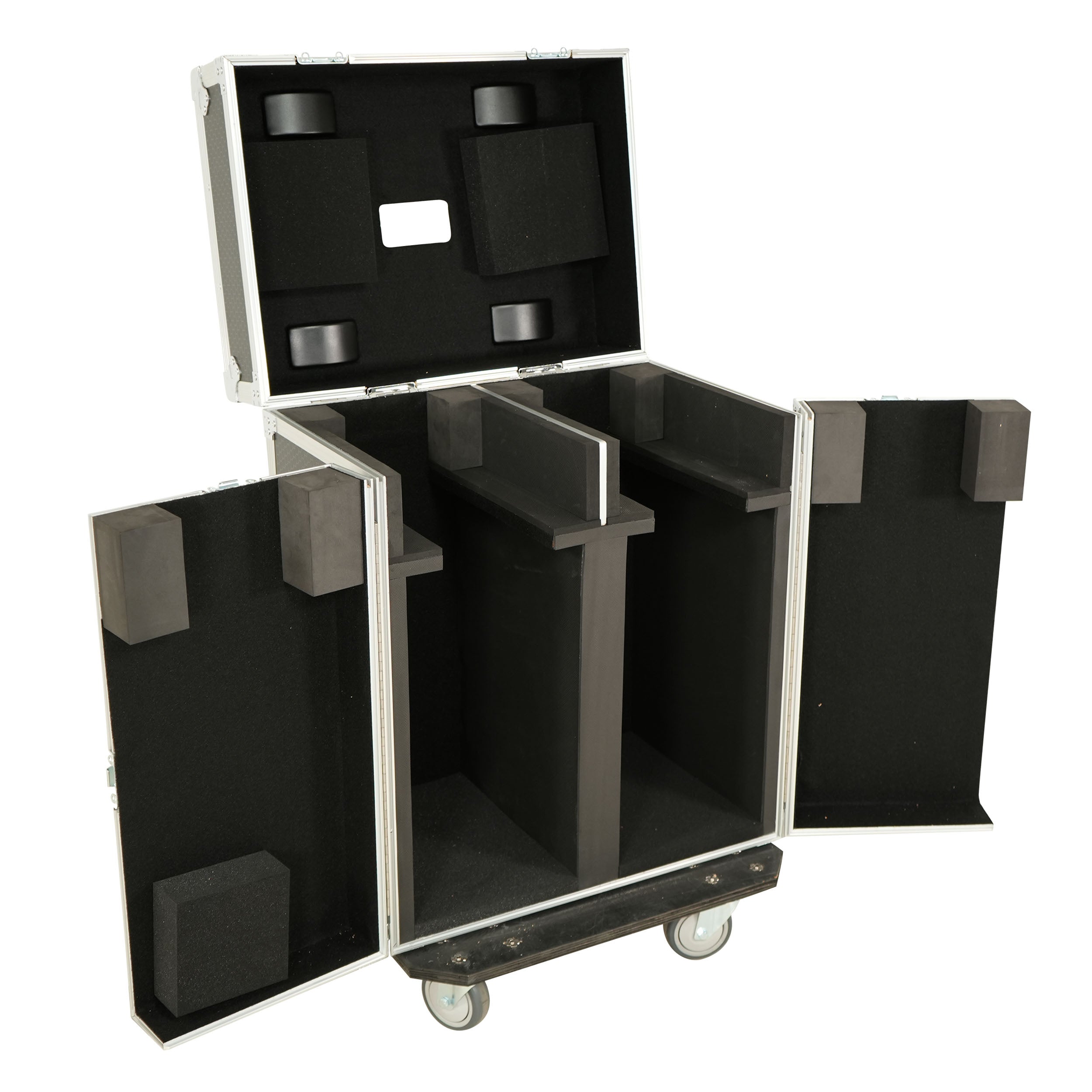 Moving Head Lighting Road Case for 2x Wash Moving Heads with 3 Doors