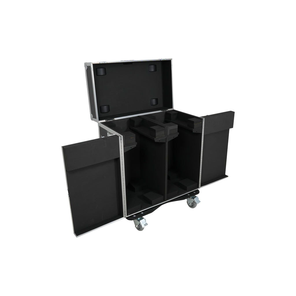 ATA Flight Style Road Case for 2 Large Moving Head Lighting Fixtures with 4x 4 inch Casters