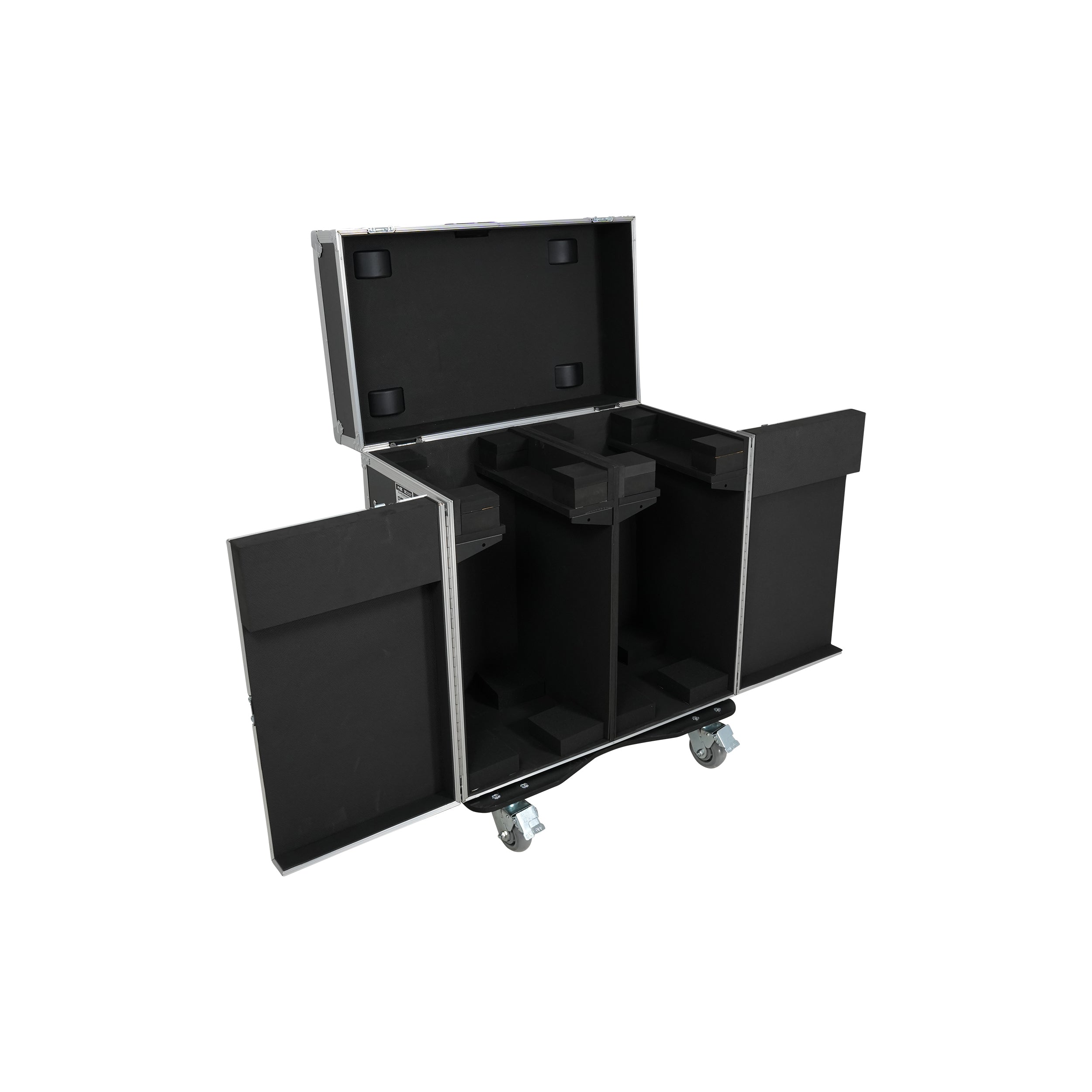 ATA Flight Style Road Case for 2 Large Moving Head Lighting Fixtures with 4x 4 inch Casters