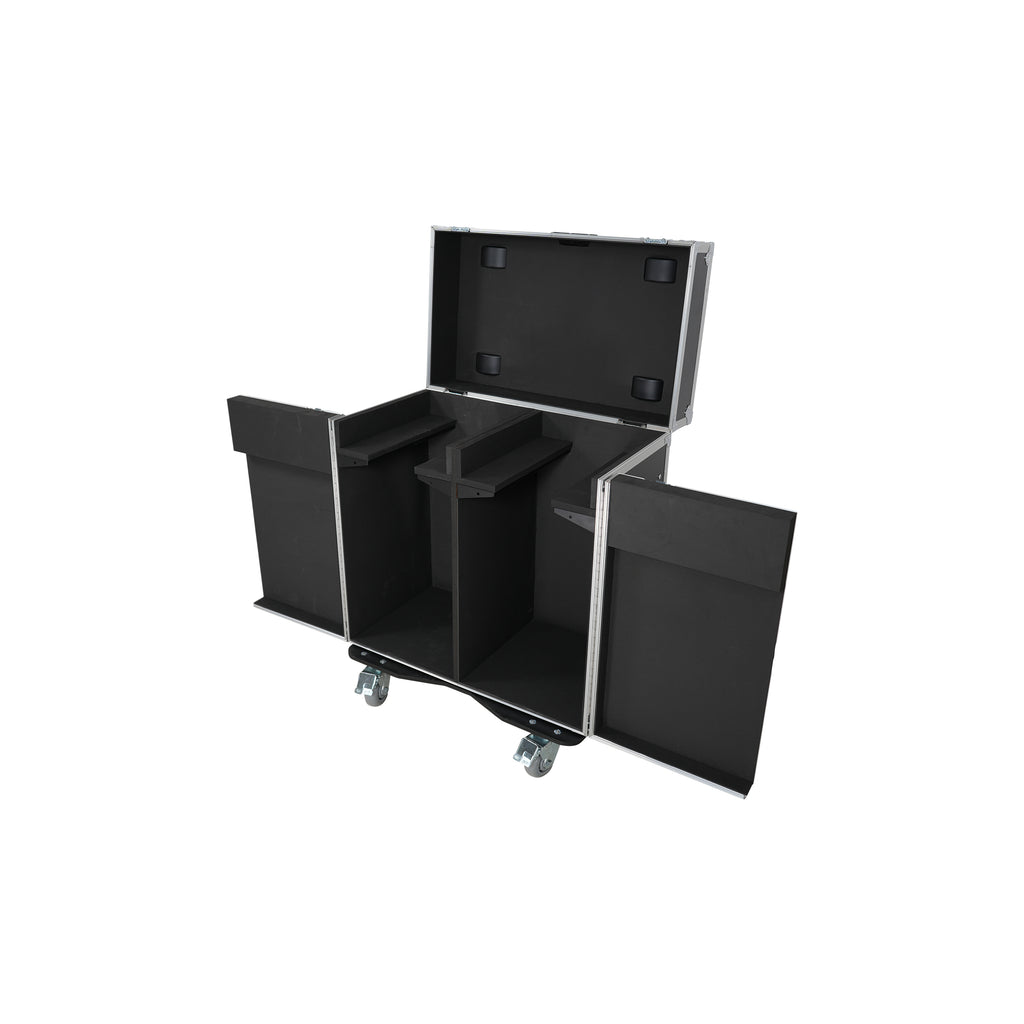 ATA Flight Style Road Case for 2 Large Moving Head Lighting Fixtures with 4x 4 inch Casters