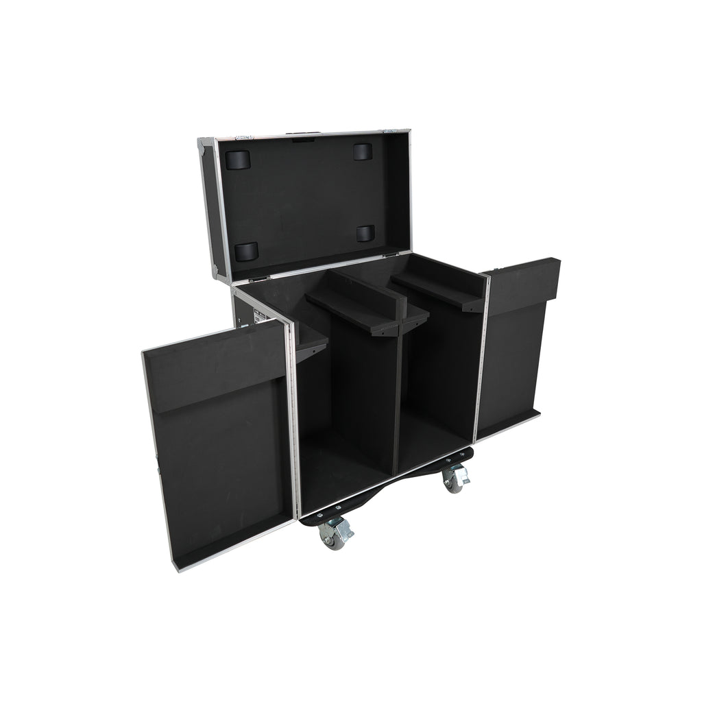 ATA Flight Style Road Case for 2 Large Moving Head Lighting Fixtures with 4x 4 inch Casters