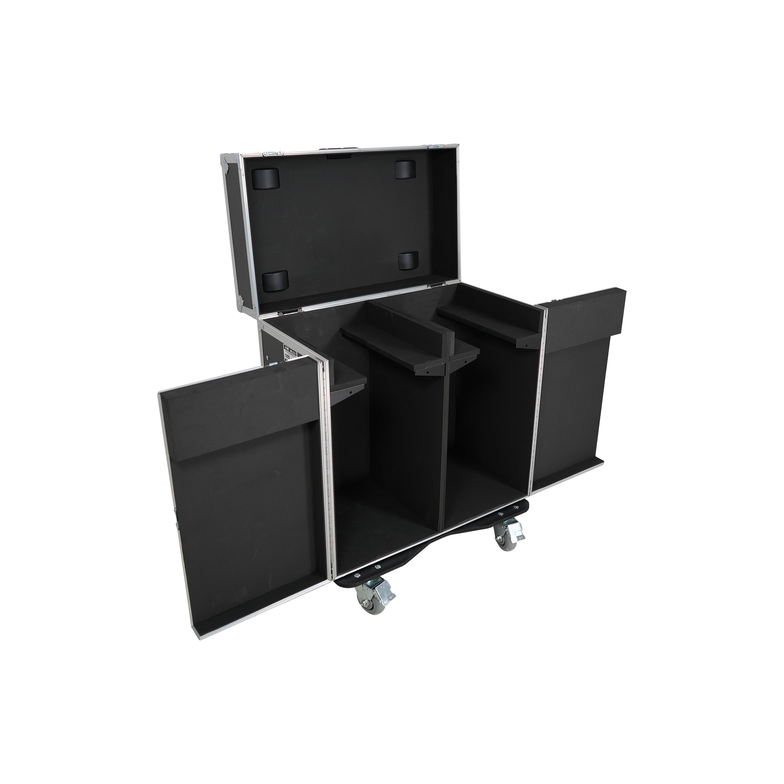 ATA Flight Style Road Case for 2 Large Moving Head Lighting Fixtures with 4x 4 inch Casters