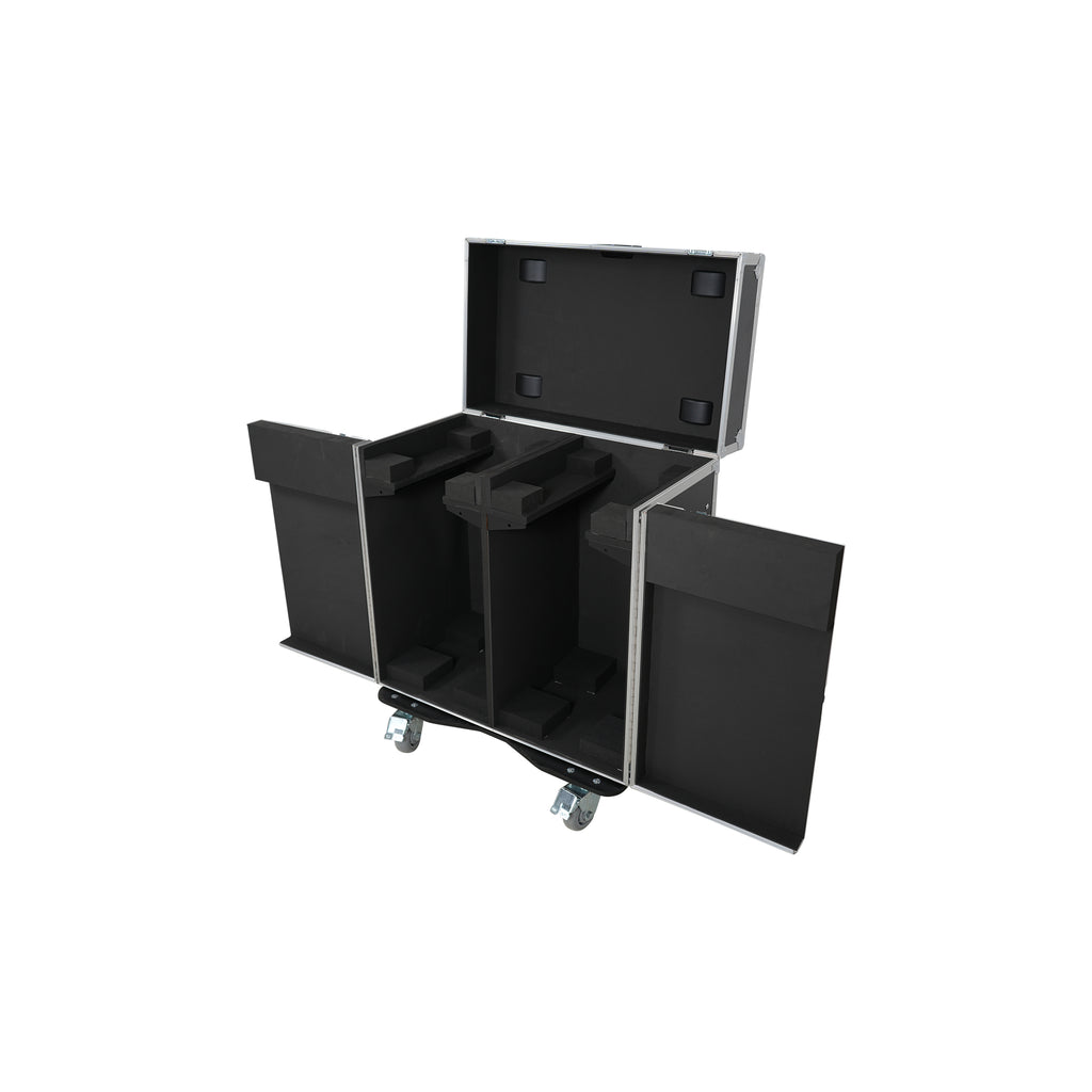 ATA Flight Style Road Case for 2 Large Moving Head Lighting Fixtures with 4x 4 inch Casters